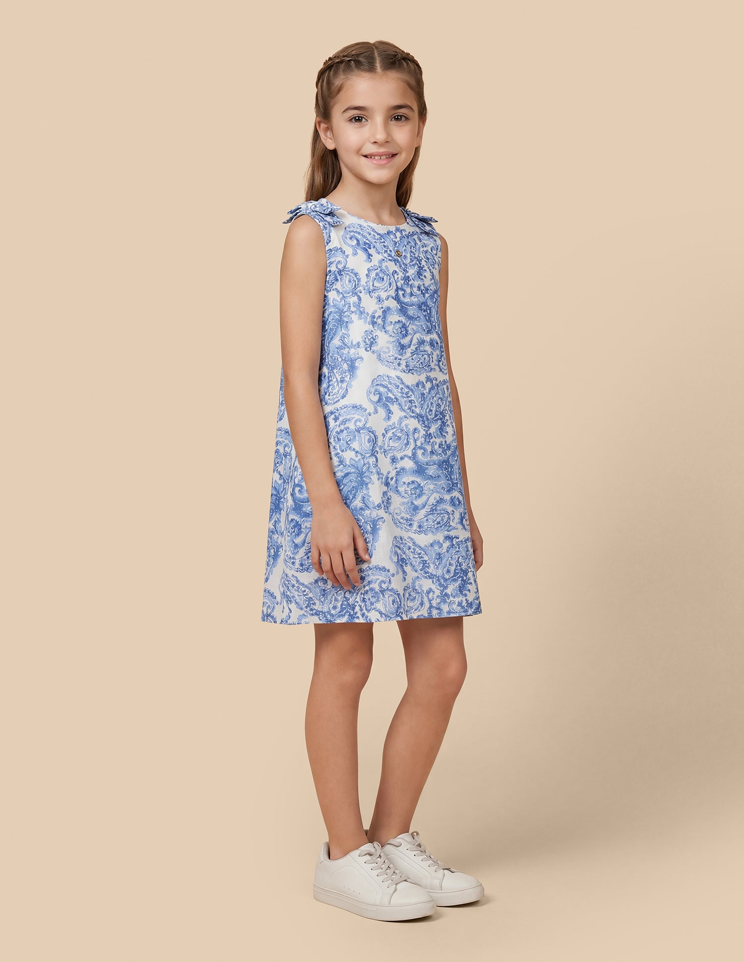 Paisley Printed Regular Fit Dress Blue - U.S. Polo Assn. India | Large