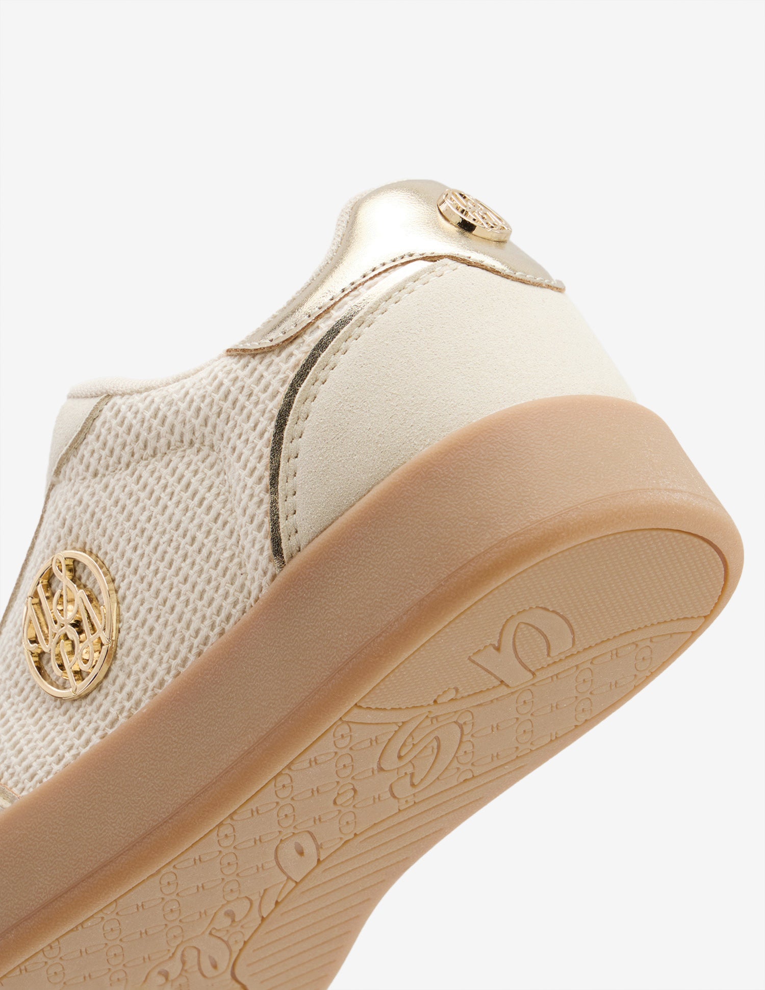 Textured Sylvette Suede Sneakers Beige - U.S. Polo Assn. India | Large