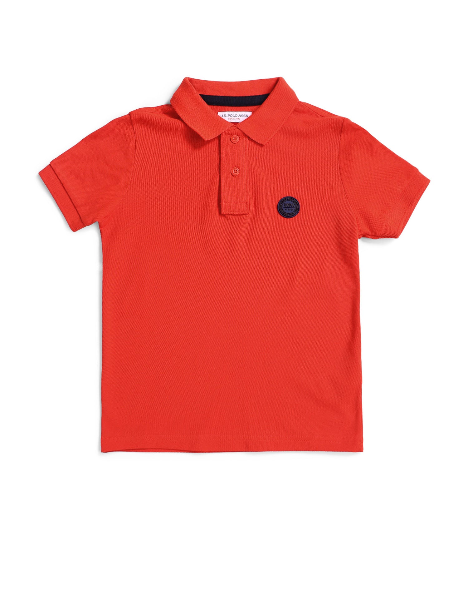 Boys Solid Regular Fit T-Shirt Red - U.S. POLO ASSN. | Large