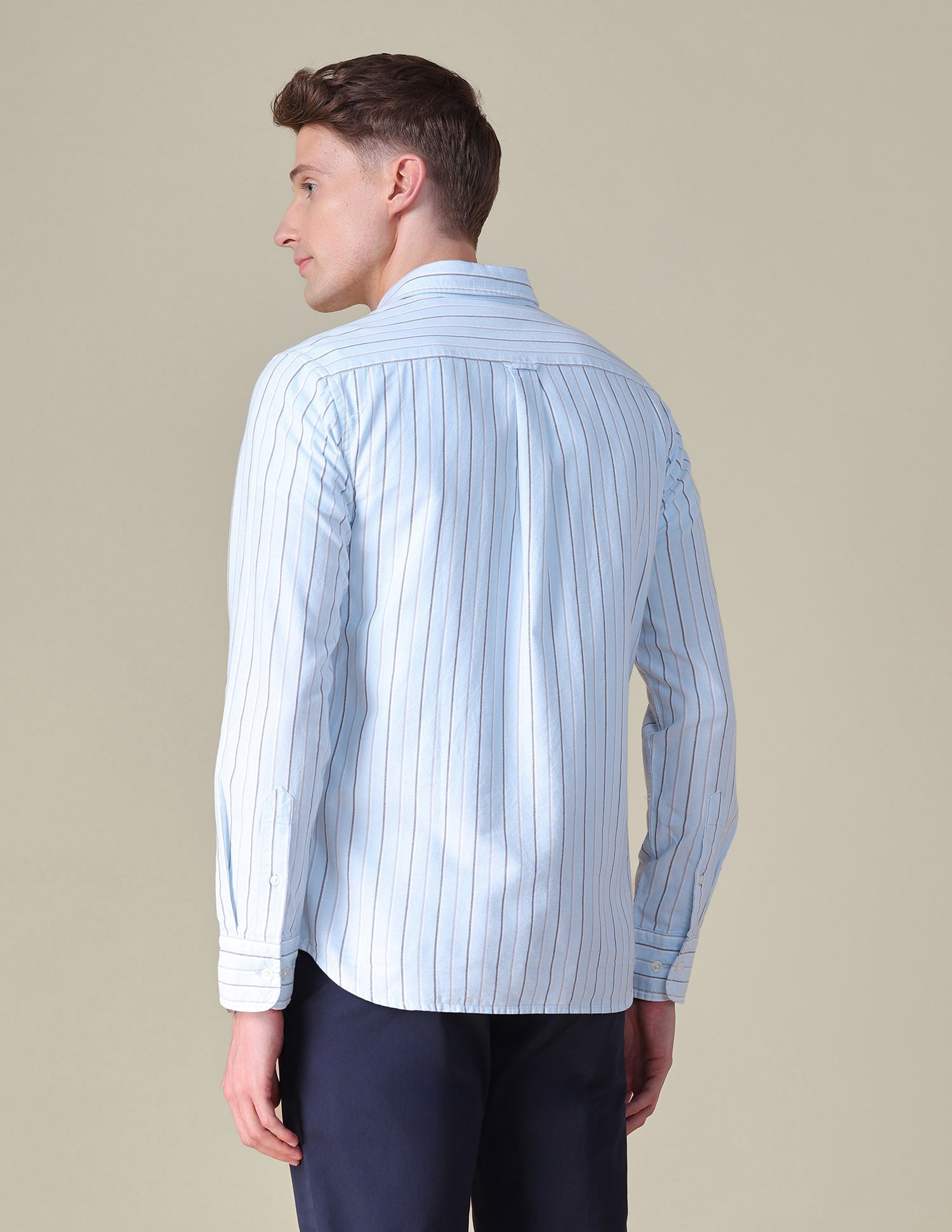 Vertical Striped Tailored Fit Shirt Light Blue - U.S. POLO ASSN. | Large