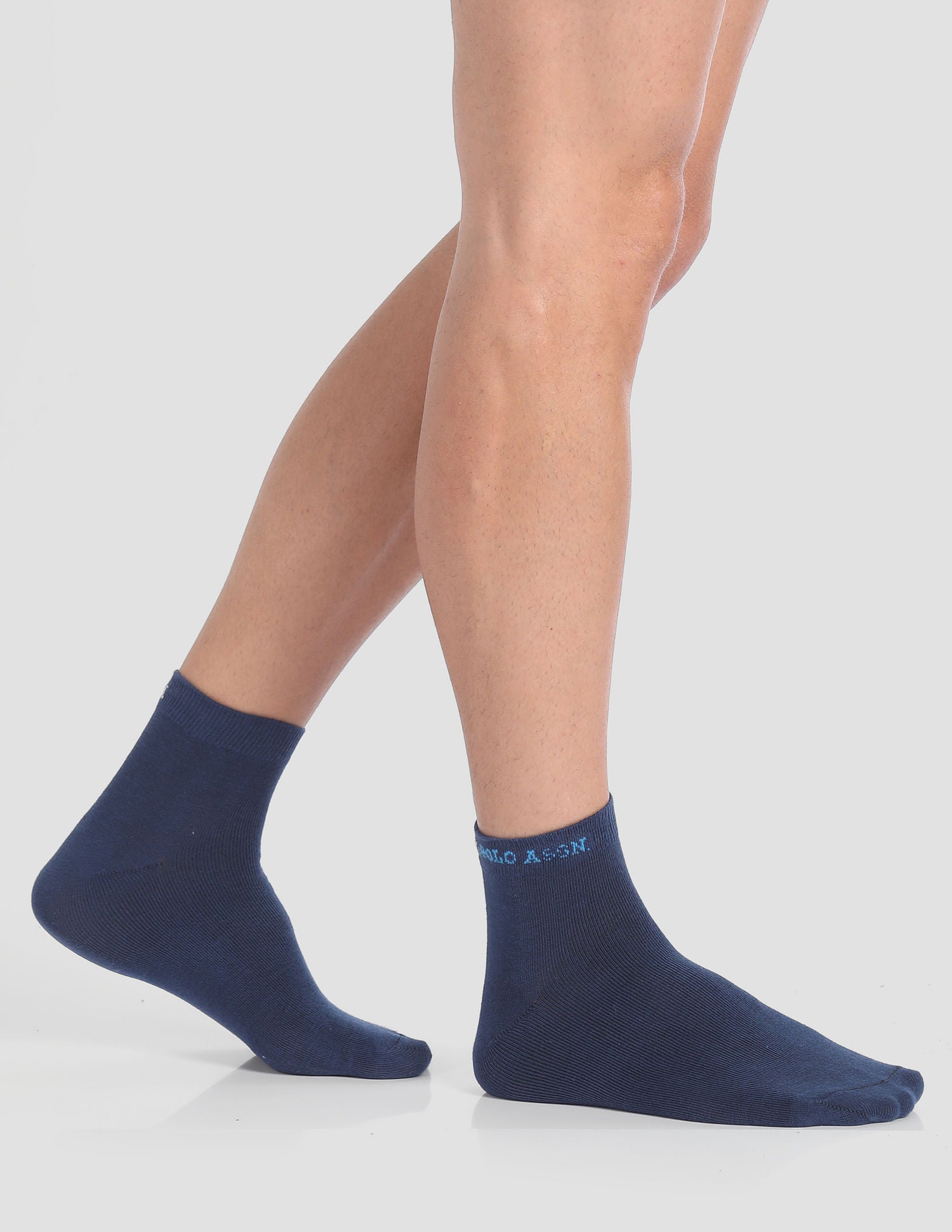 Ankle Length Stretch I646 Socks - Pack Of 3 Navy - U.S. POLO ASSN. | Large