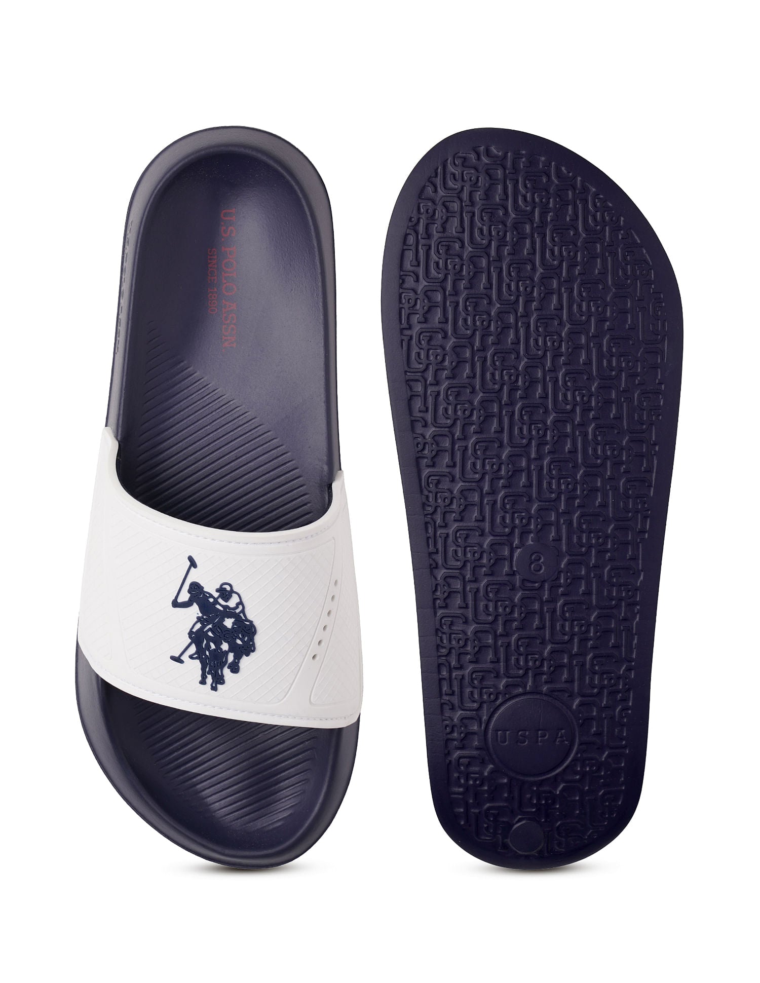 Men Phil Sliders White - U.S. POLO ASSN. | Large