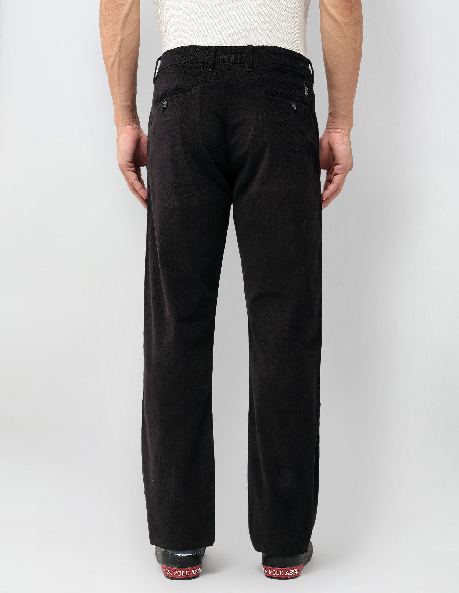 Mid Rise Slim Fit Trousers Black - U.S. Polo Assn. India | Large