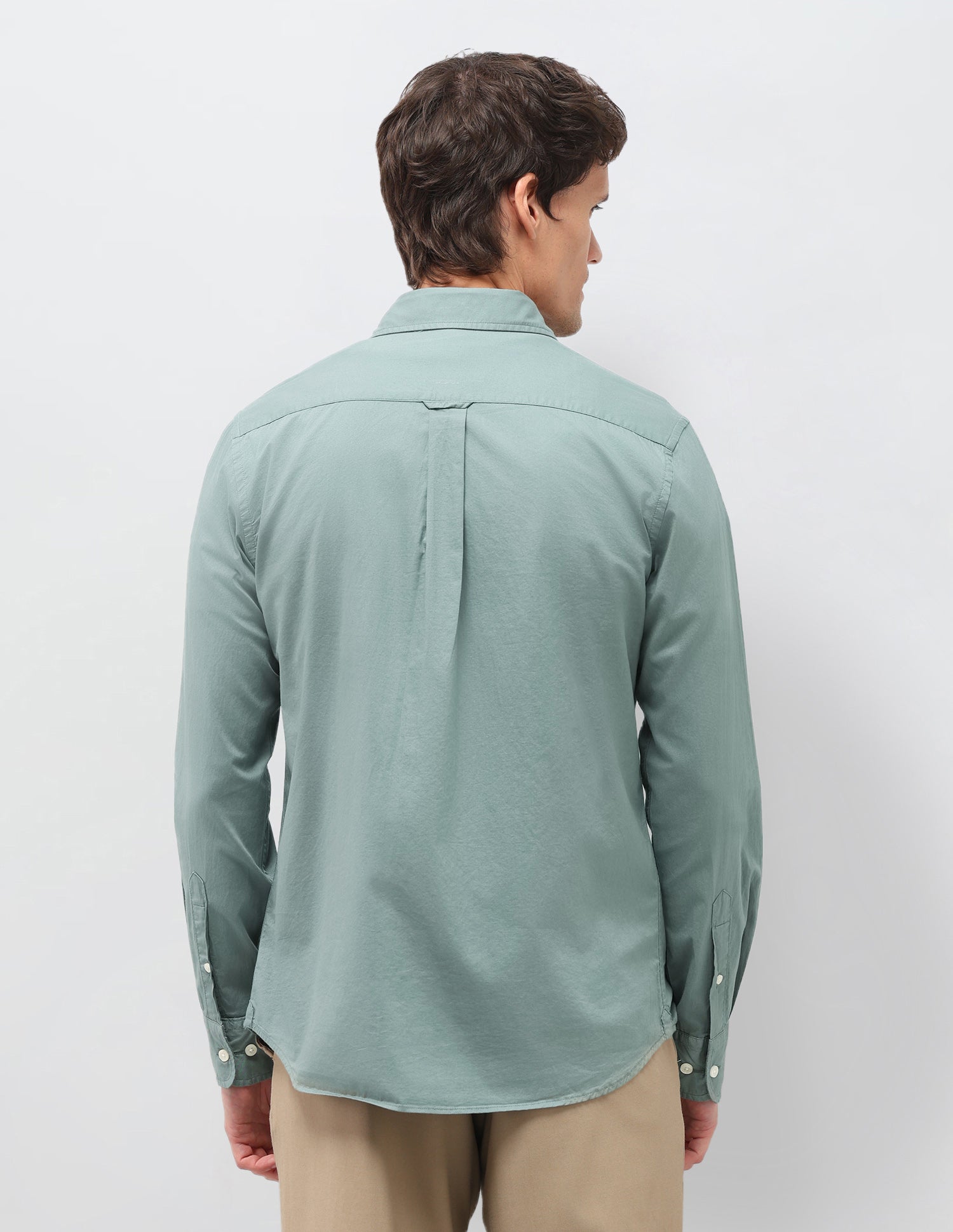 Twill Solid Shirt Green - U.S. Polo Assn. India | Large