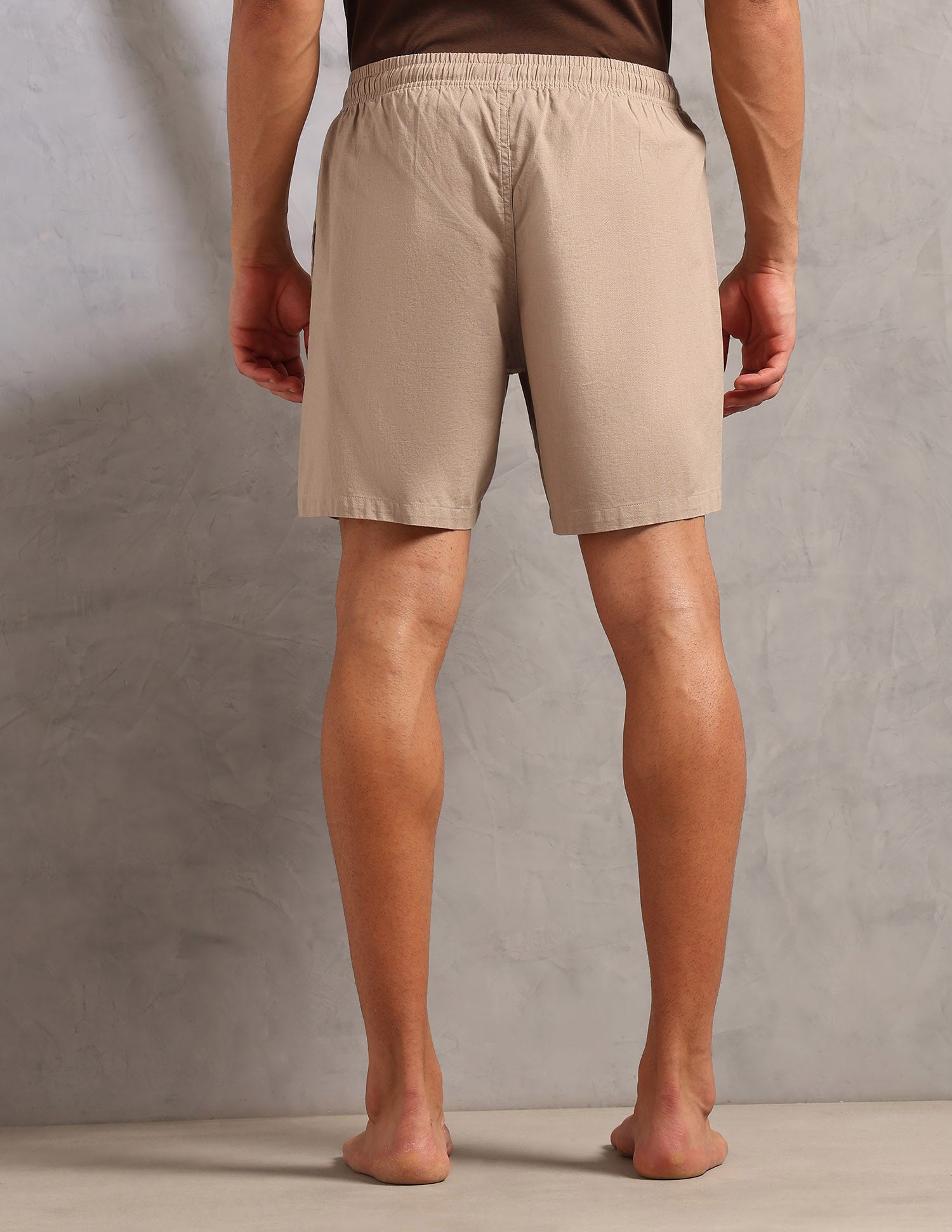 Cotton Linen PS001 Lounge Shorts - Pack Of 1 Beige - U.S. POLO ASSN. | Large