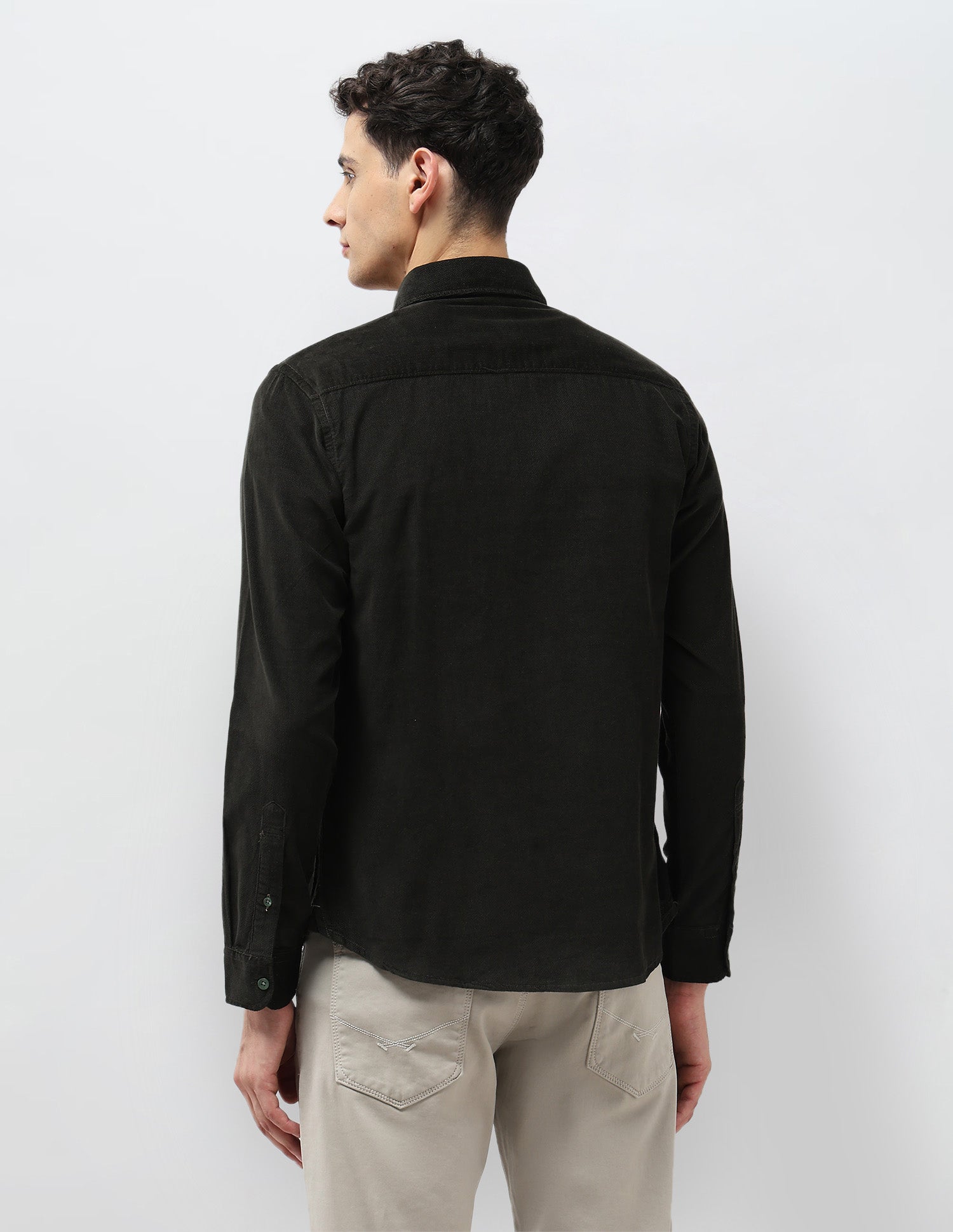 Corduroy Regular Fit Shirt Olive - U.S. POLO ASSN. | Large