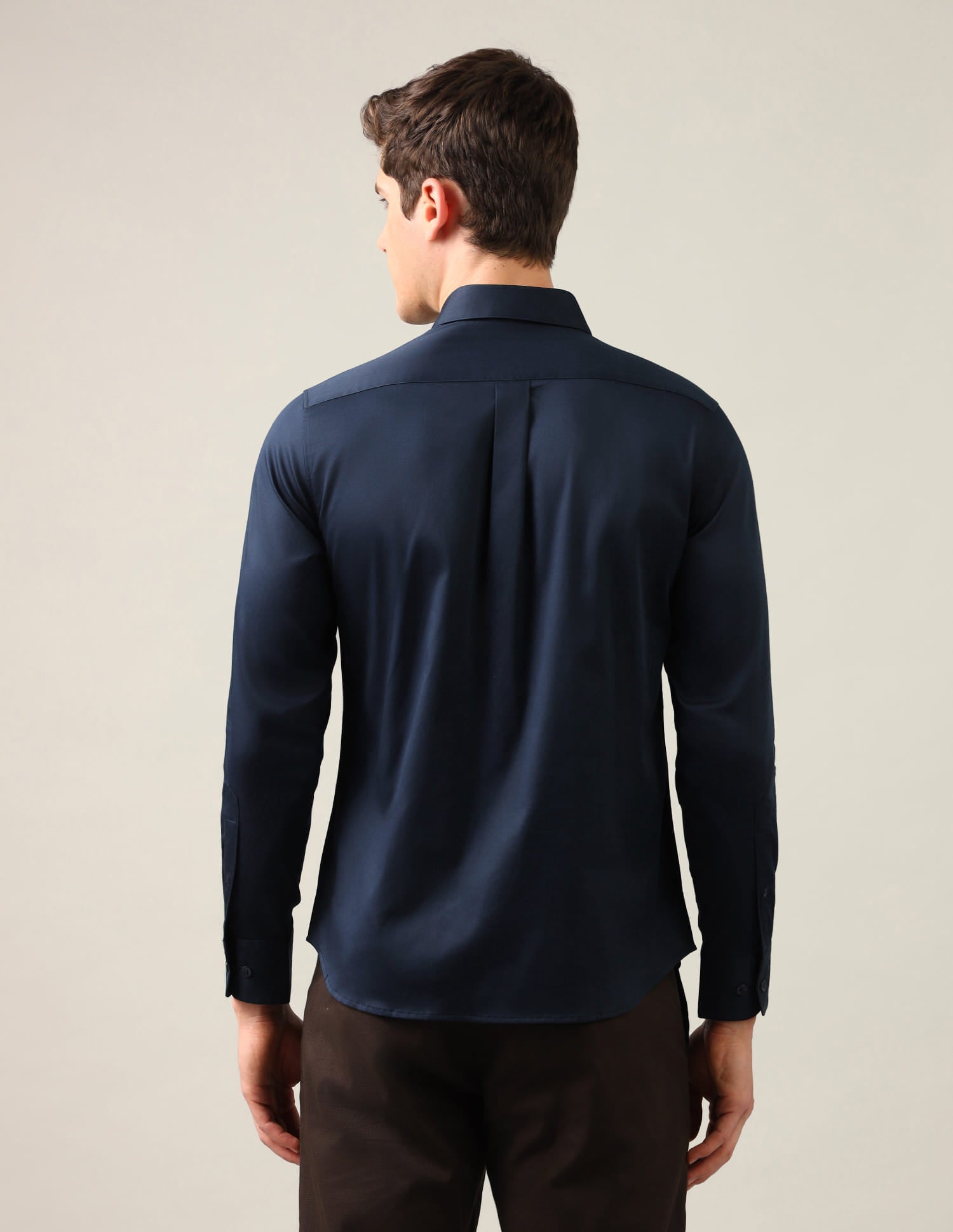 Tailored Fit Satin Shirt Blue - U.S. Polo Assn. India | Large