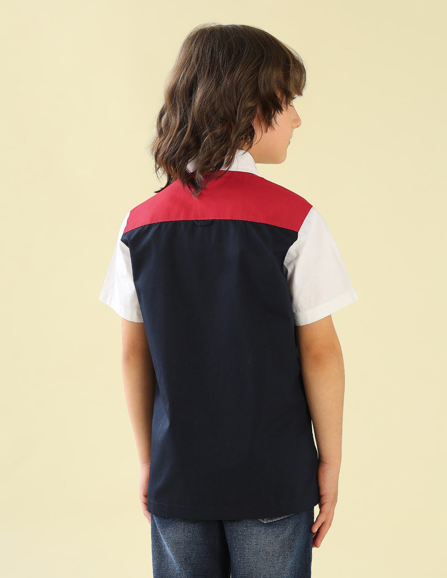 Twill Colorblocked Brand Printed Shirt Navy - U.S. Polo Assn. India | Large