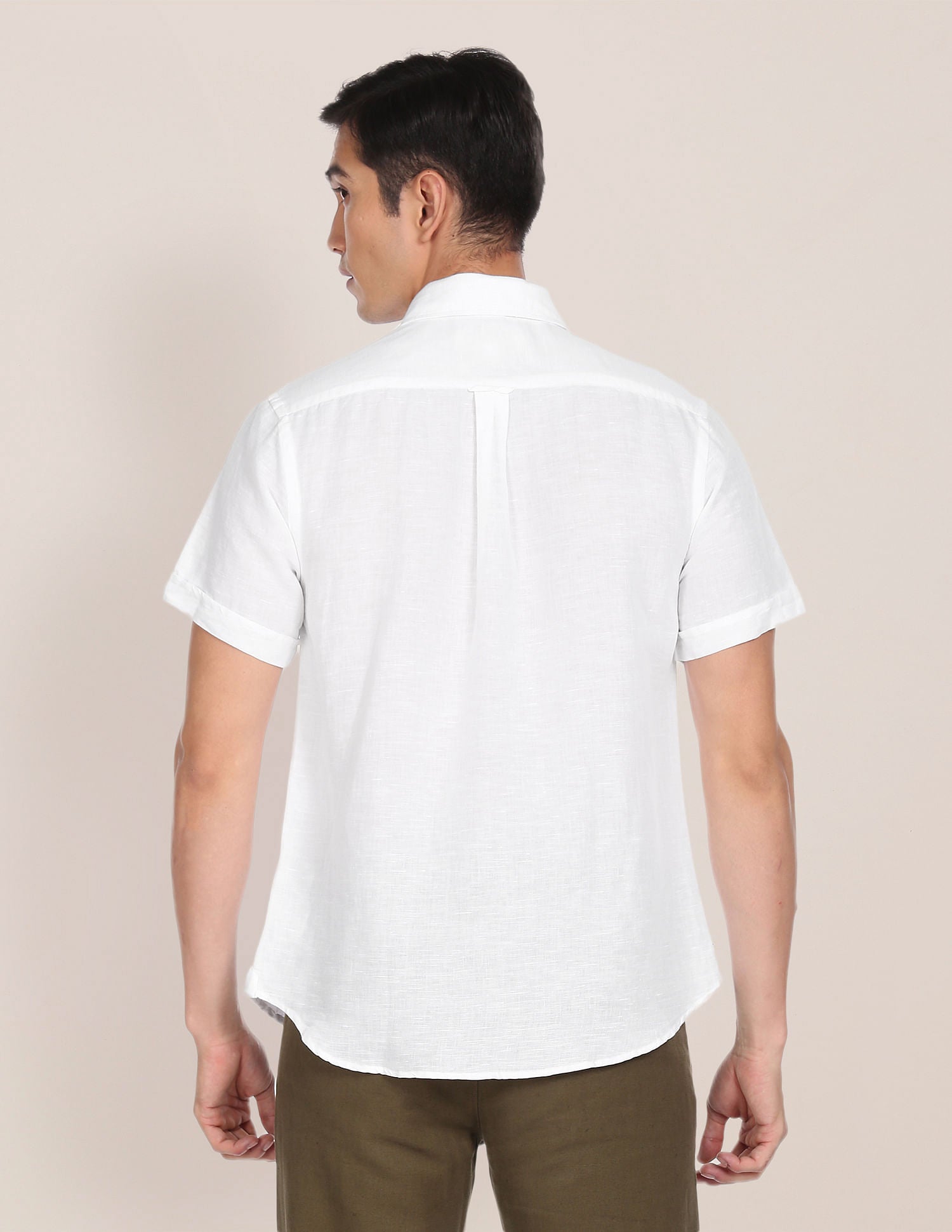 Short Sleeve Solid Casual Shirt White - U.S. Polo Assn. India | Large