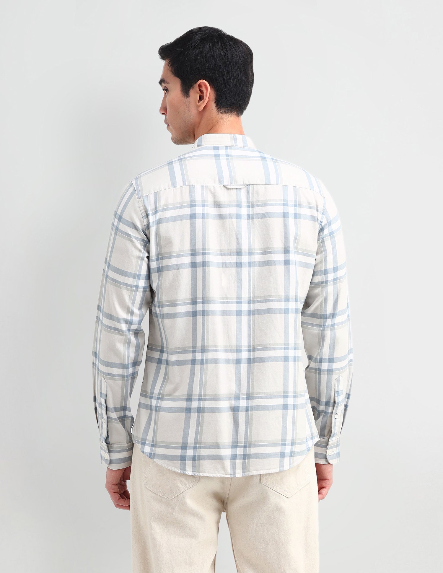 Grid Tattersall Checked Slim Fit Shirt Beige - U.S. POLO ASSN. | Large