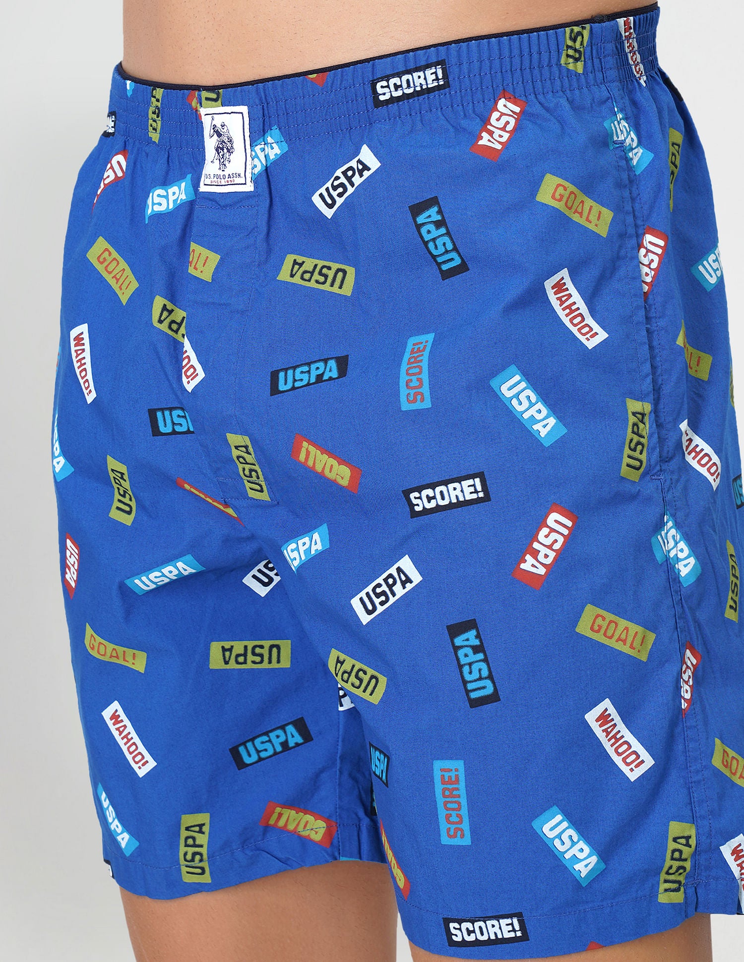 Relaxed Fit Printed IYAB Boxers - Pack Of 1 Blue - U.S. POLO ASSN. | Large