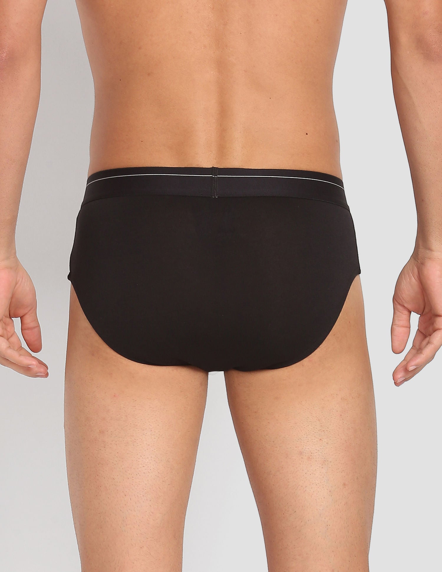 Modal Cotton Stretch Antibacterial PB003 Premium Briefs - Pack Of 1 Black - U.S. POLO ASSN. | Large