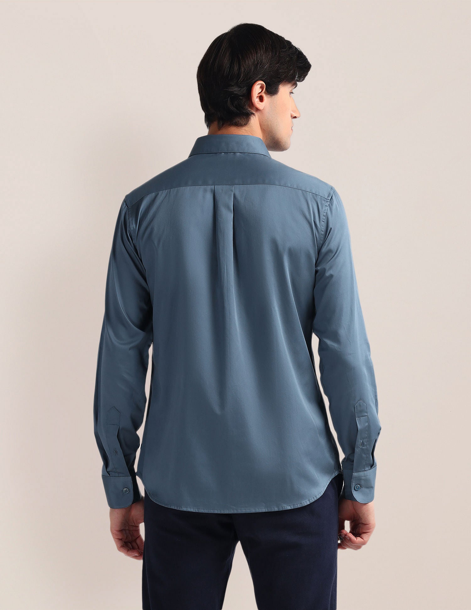 Tailored Fit Pure Cotton Shirt Teal - U.S. Polo Assn. India | Large