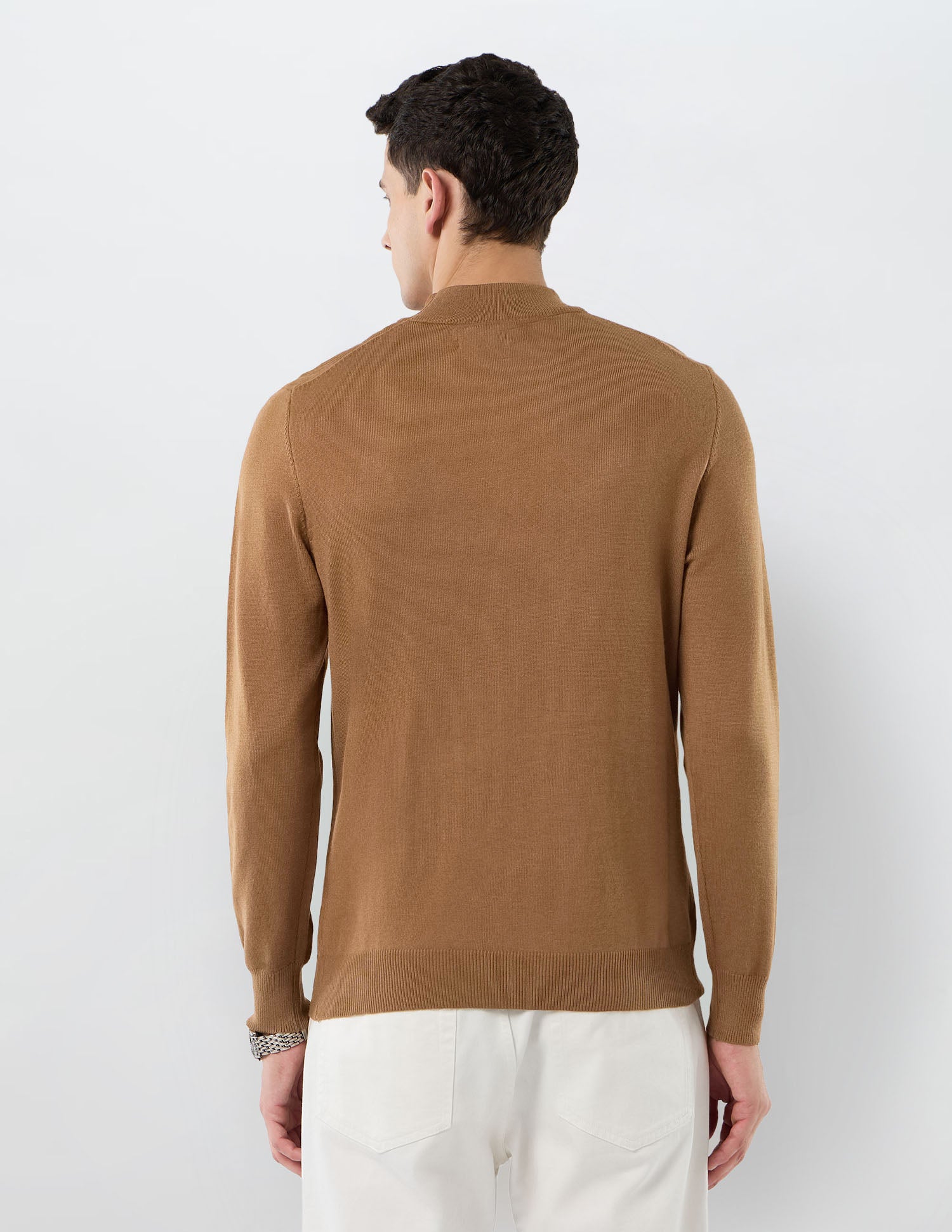 Solid Regular Fit Sweater Mustard - U.S. POLO ASSN. | Large