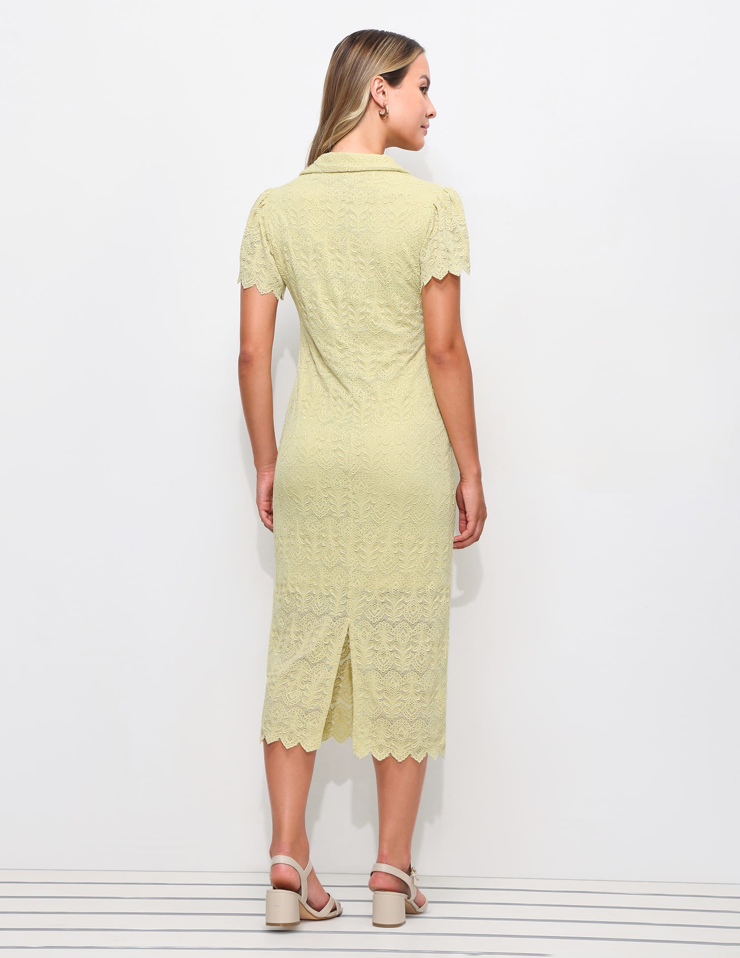 Polo Collar Lace Dress Green - U.S. Polo Assn. India | Large
