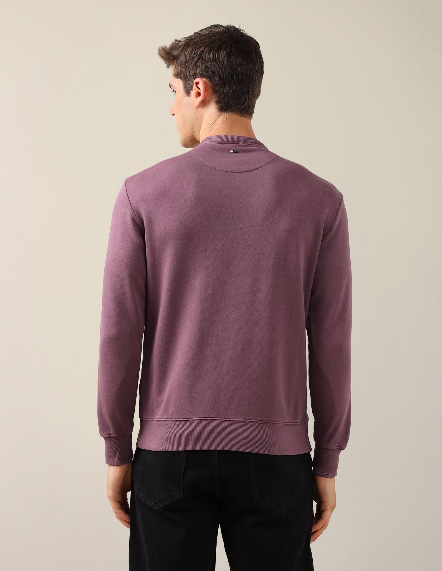 Solid Regular Fit Sweatshirt Dark Pink - U.S. Polo Assn. India | Large