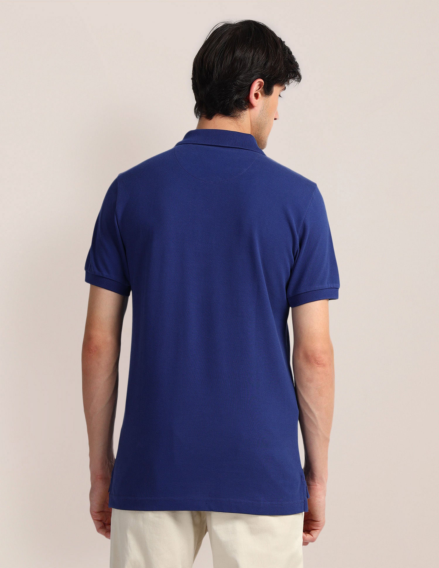 Contrast Logo Slim Polo Shirt Blue - U.S. Polo Assn. India | Large