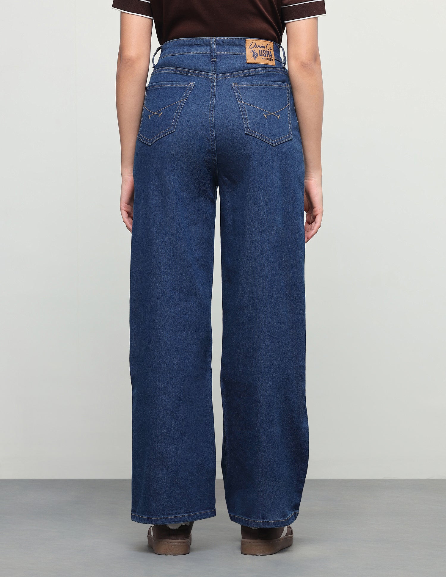 Wide Leg Fit Blue Jeans Blue - U.S. Polo Assn. India | Large