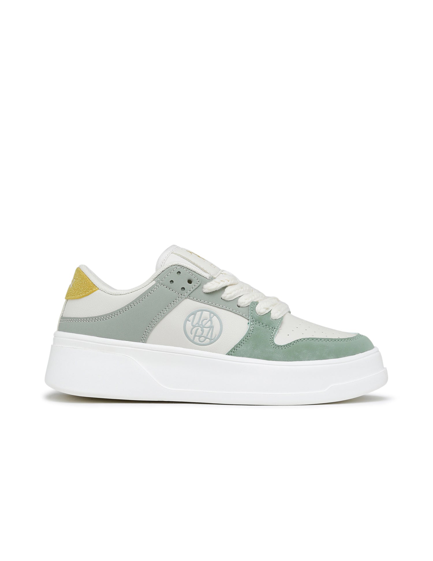 Women Lenora Lace Ups Round Toe Sneakers Off White - U.S. Polo Assn. India | Large