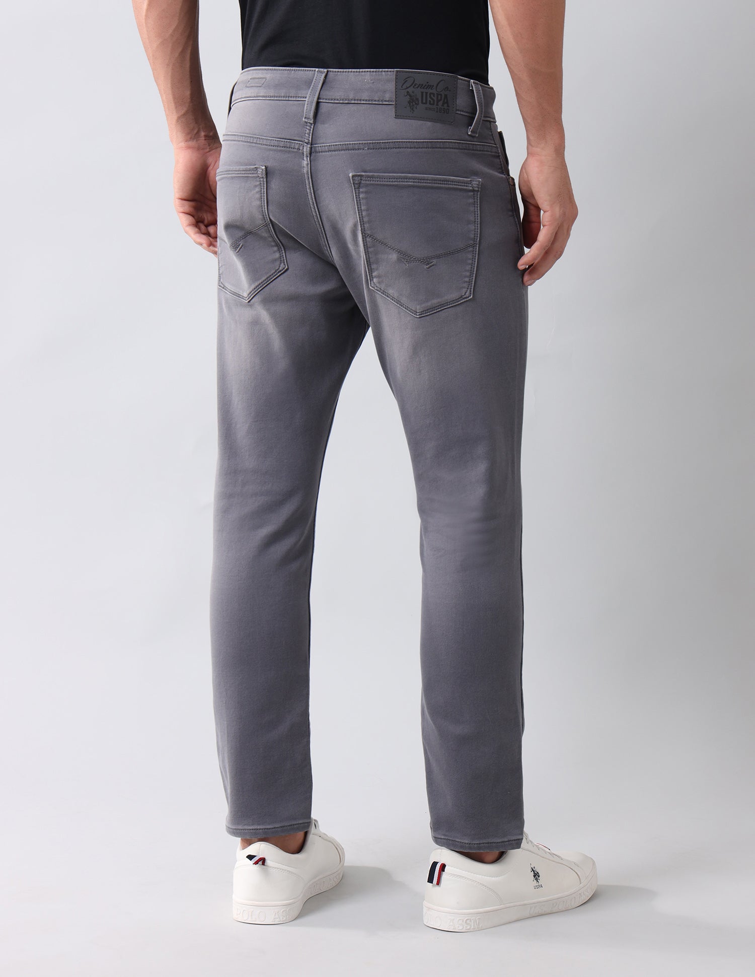 Henry Tapered Cropped Fit Grey Jeans Grey - U.S. Polo Assn. India | Large