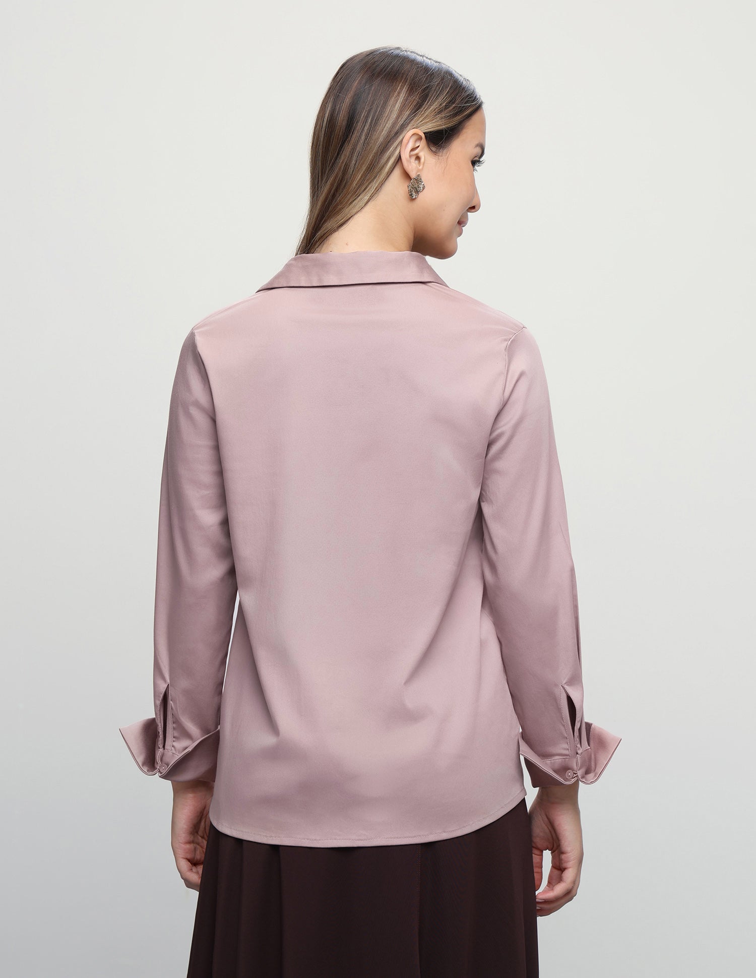 Solid Regular Fit Shirt Mauvish Pink - U.S. Polo Assn. India | Large