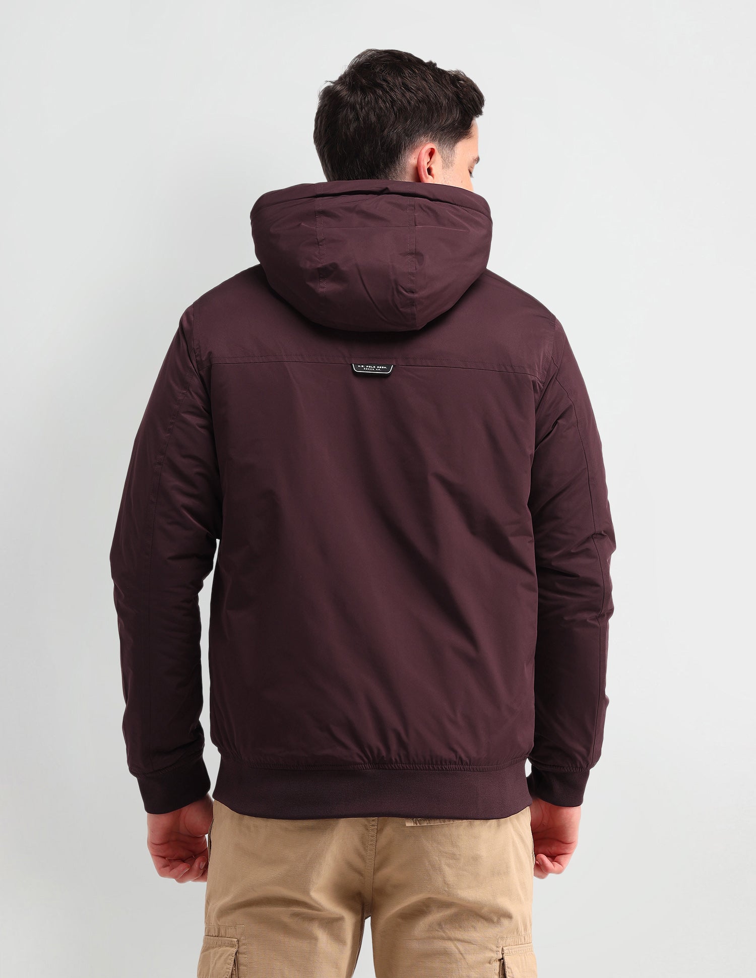 Solid Regular Fit Jacket Maroon - U.S. POLO ASSN. | Large