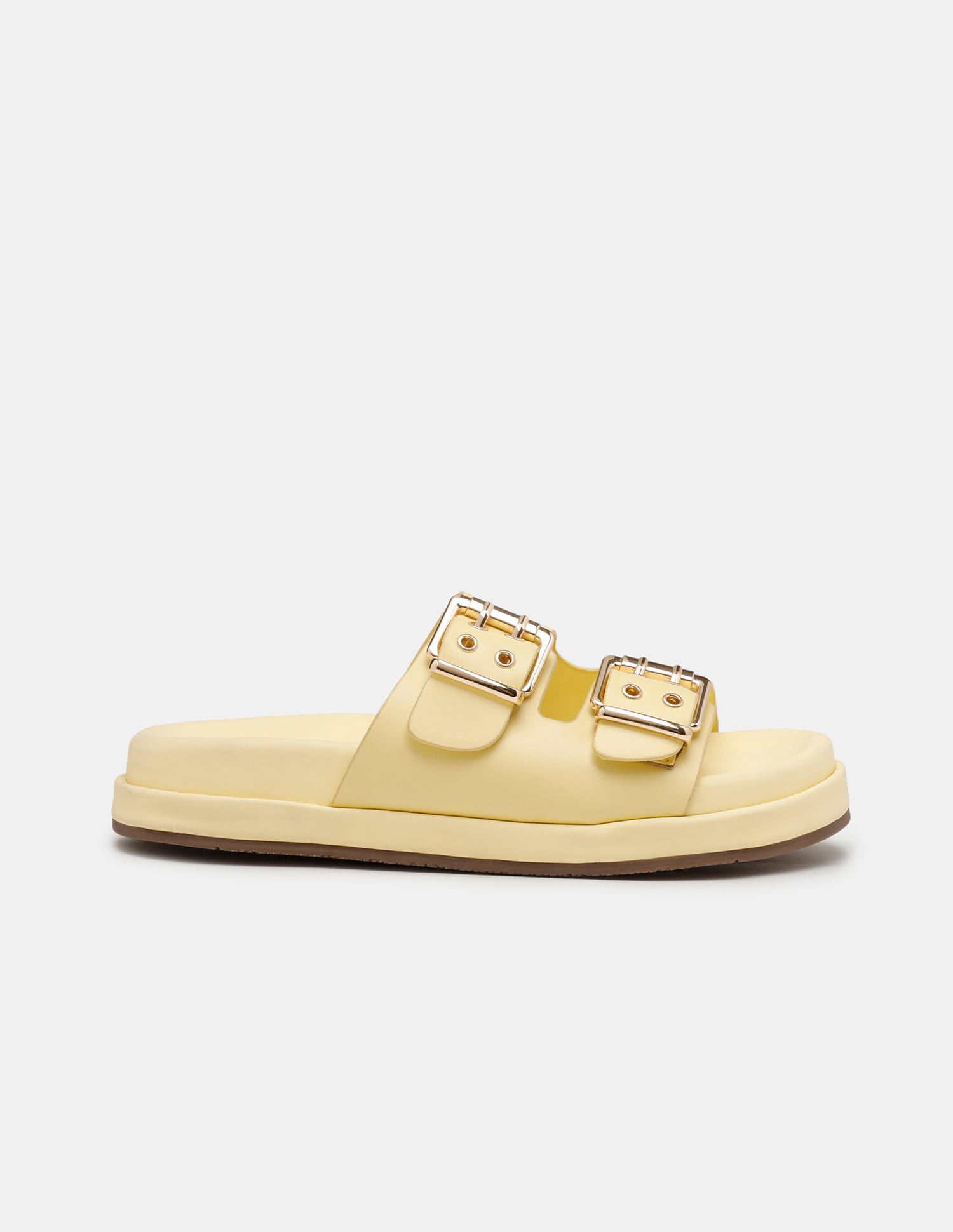 Women Yoomi Open Toe Buckle Sandals Light Yellow - U.S. Polo Assn. India | Large