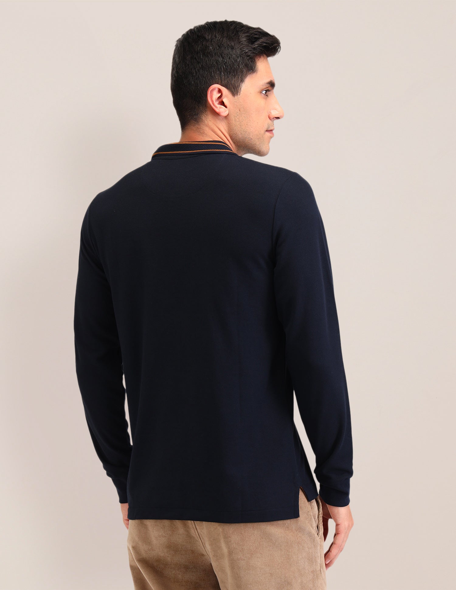 Solid Slim Fit Polo Shirts Navy - U.S. Polo Assn. India | Large