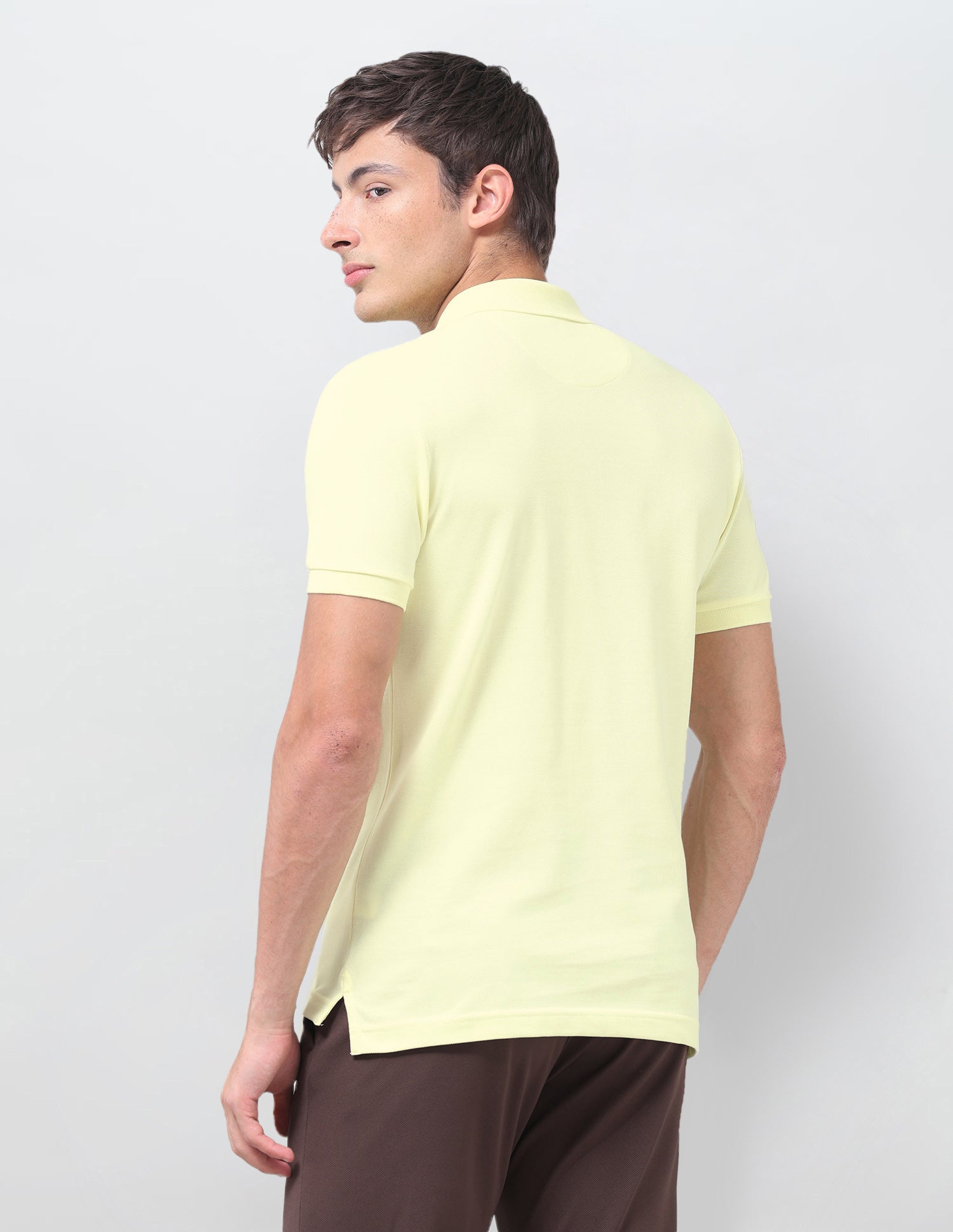 Brand Printed Regular Fit Polo Shirt Yellow - U.S. Polo Assn. India | Large