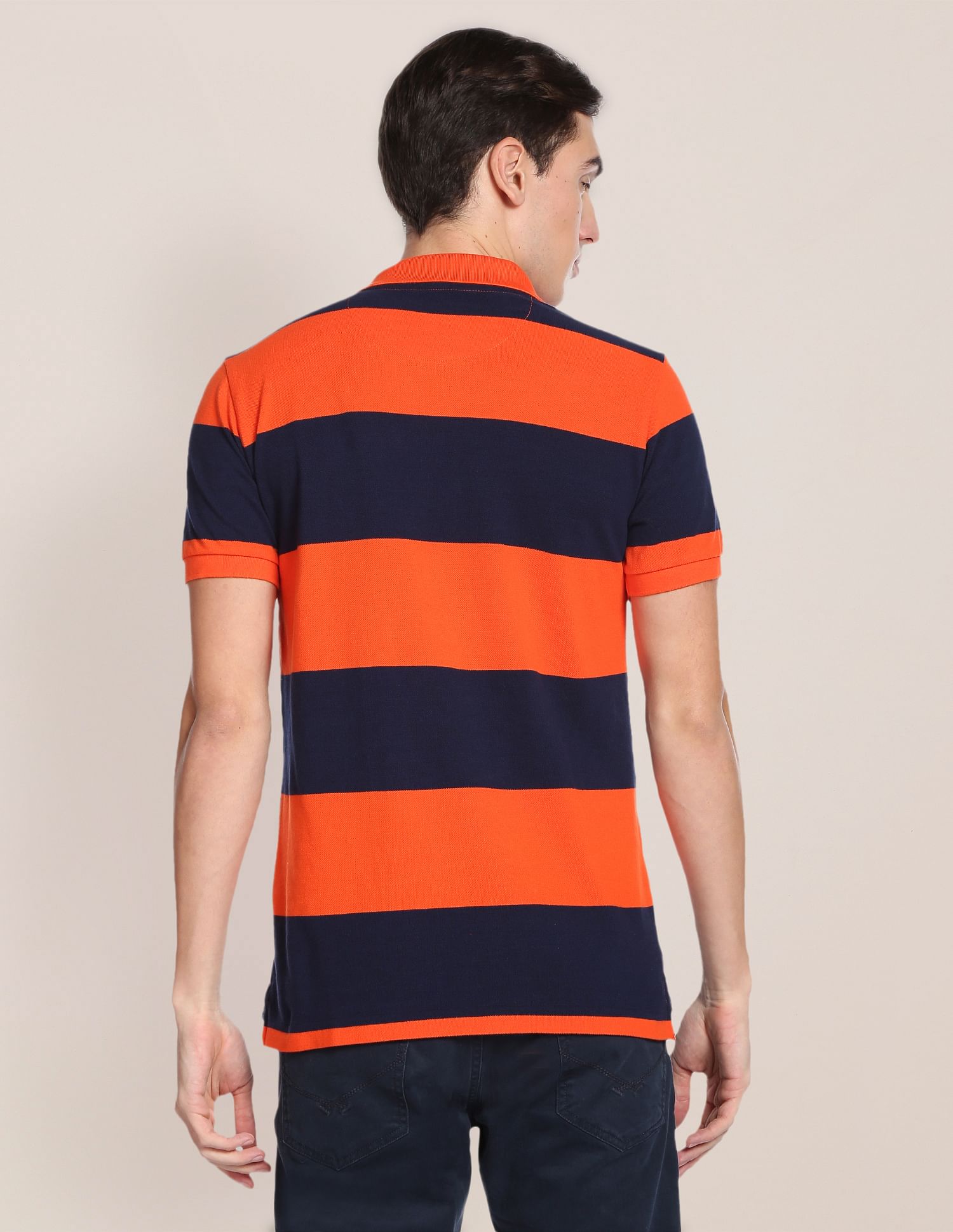 Slim Fit Rugby Polo Shirt Orange - U.S. POLO ASSN. | Large