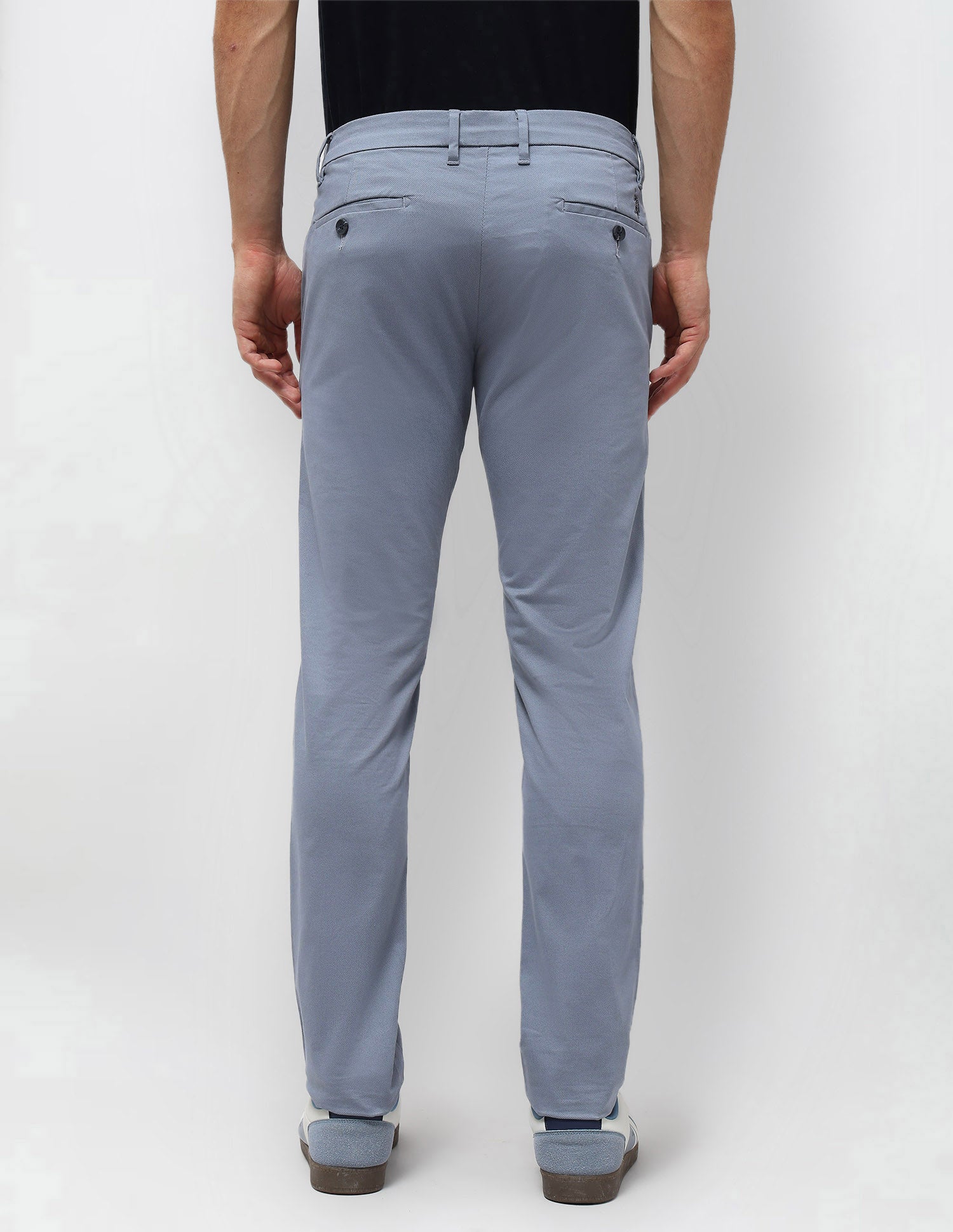 Denver Slim Fit Satin Trousers Blue - U.S. POLO ASSN. | Large