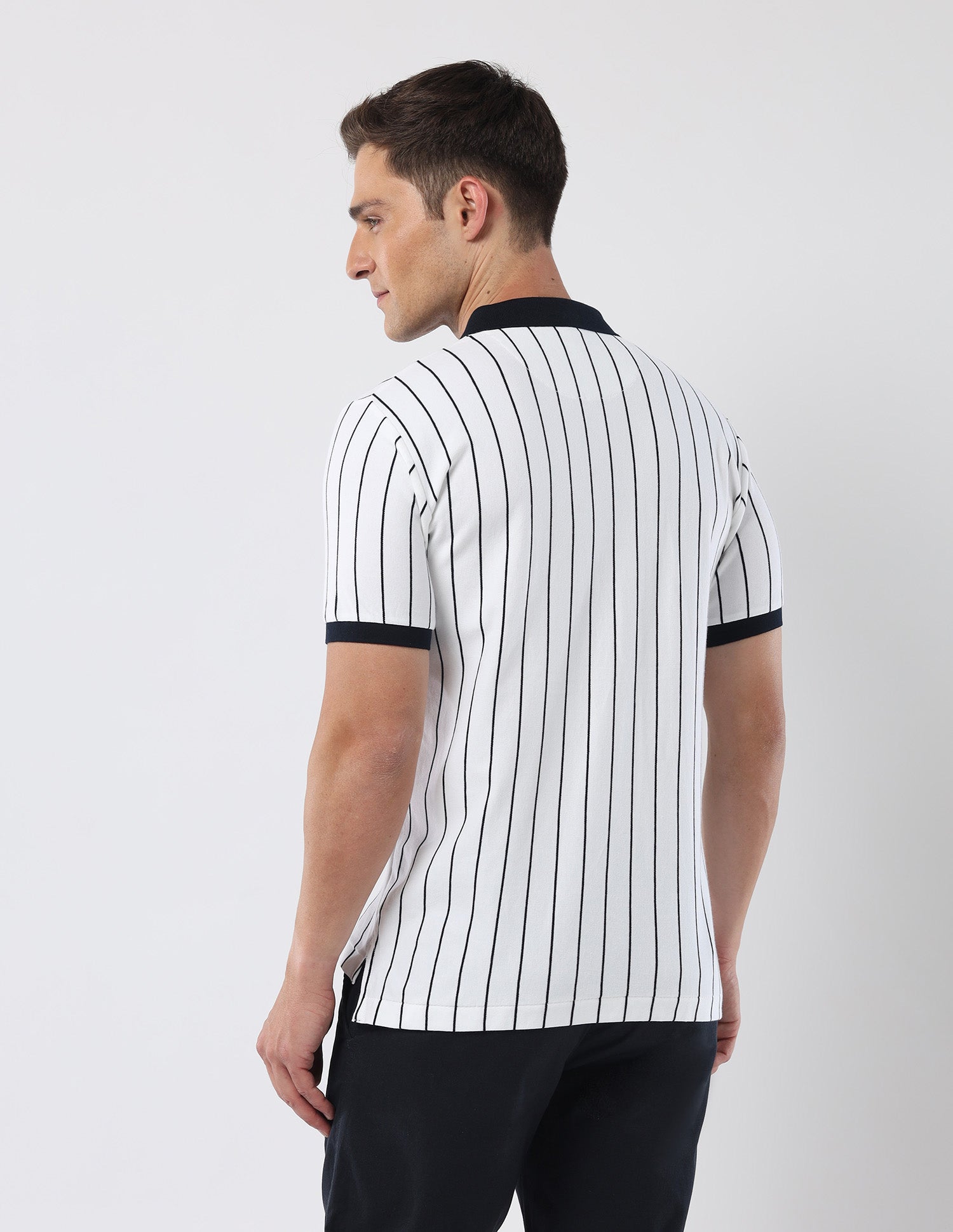Vertical Striped 135 Anniversary Polo Shirt White - U.S. Polo Assn. India | Large