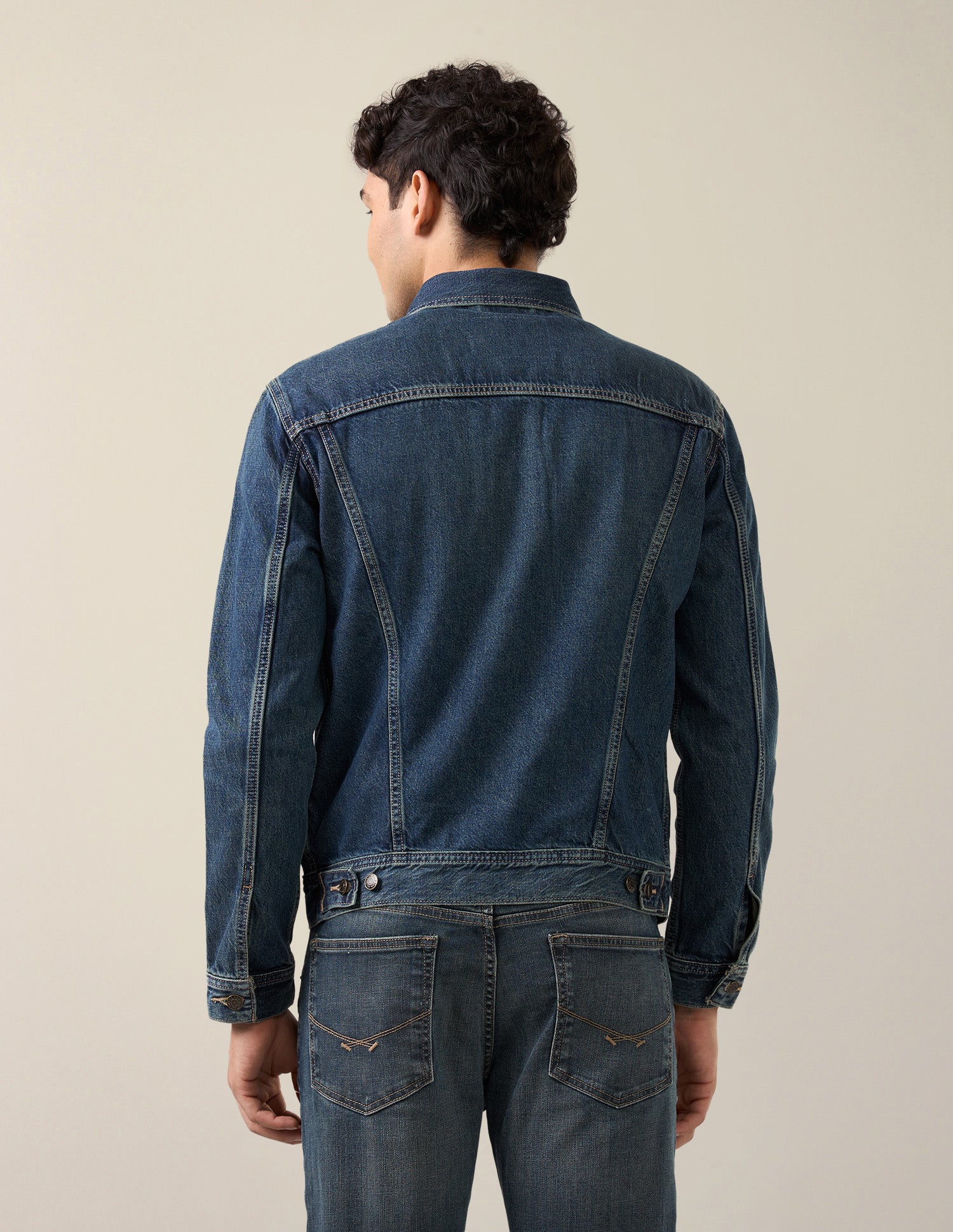 Solid Regular Fit Denim Jacket Dark Blue - U.S. Polo Assn. India | Large