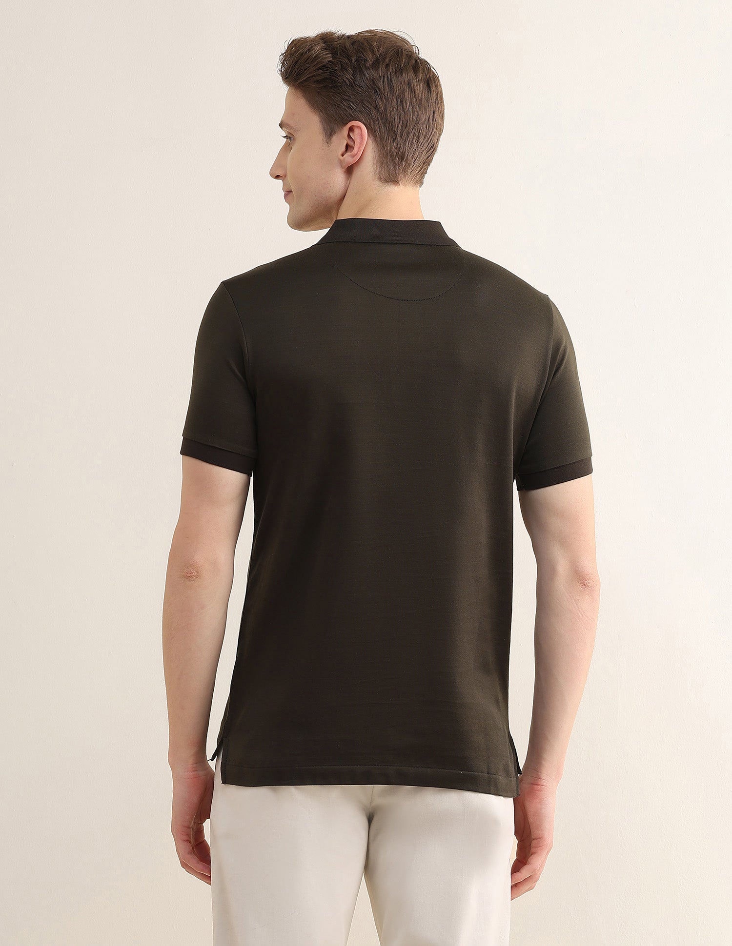 Colourblocked Slim Fit Polo Shirt Olive - U.S. Polo Assn. India | Large