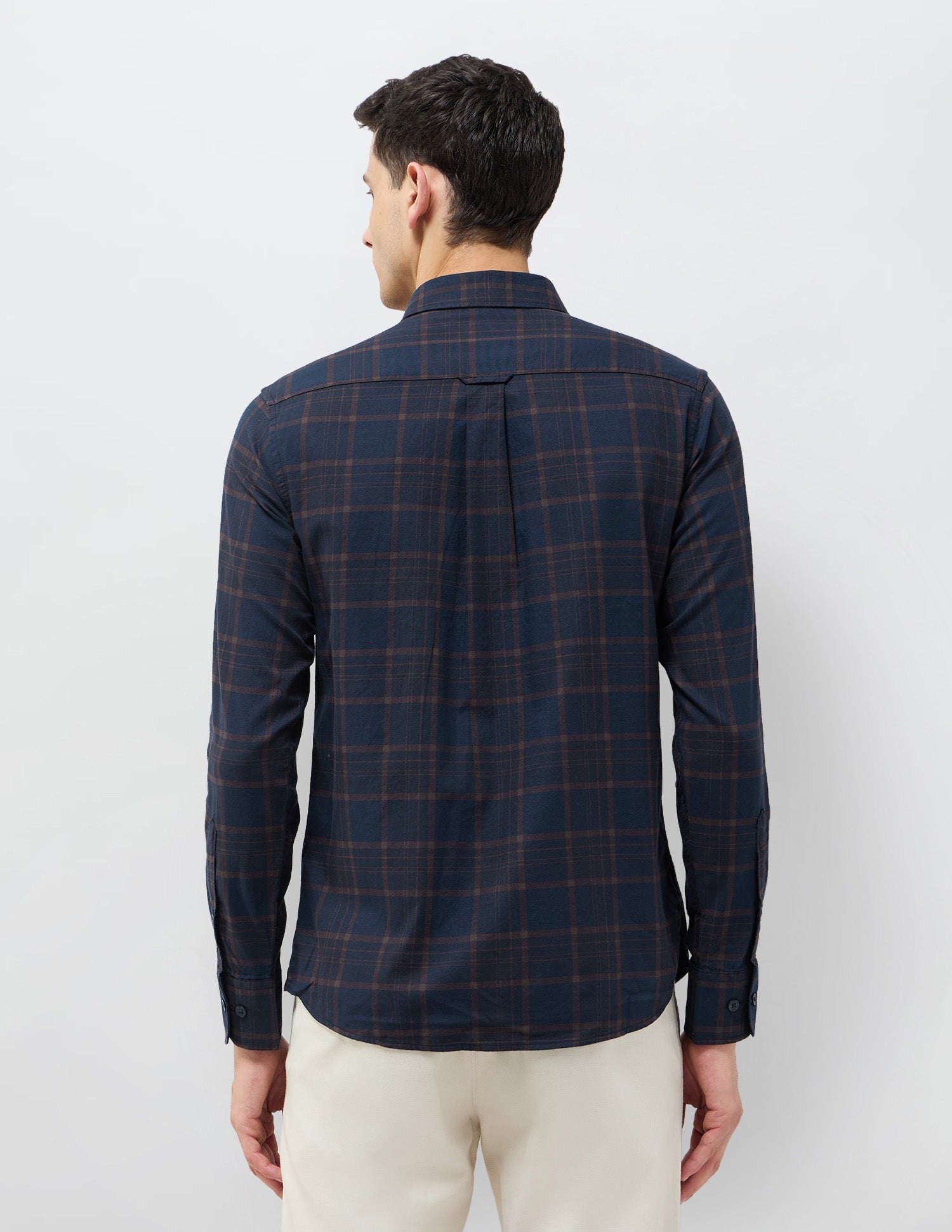 Tailored Fit Tartan Checked Shirt Navy - U.S. POLO ASSN. | Large