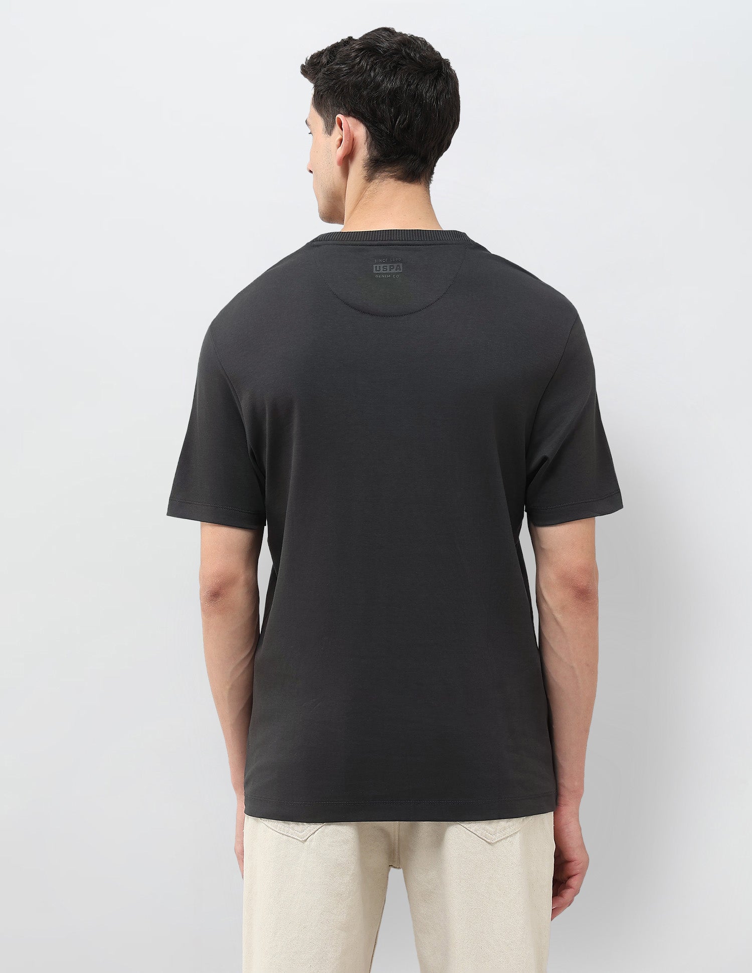 Monochrome Brand Embossed T-Shirt Dark Grey - U.S. POLO ASSN. | Large