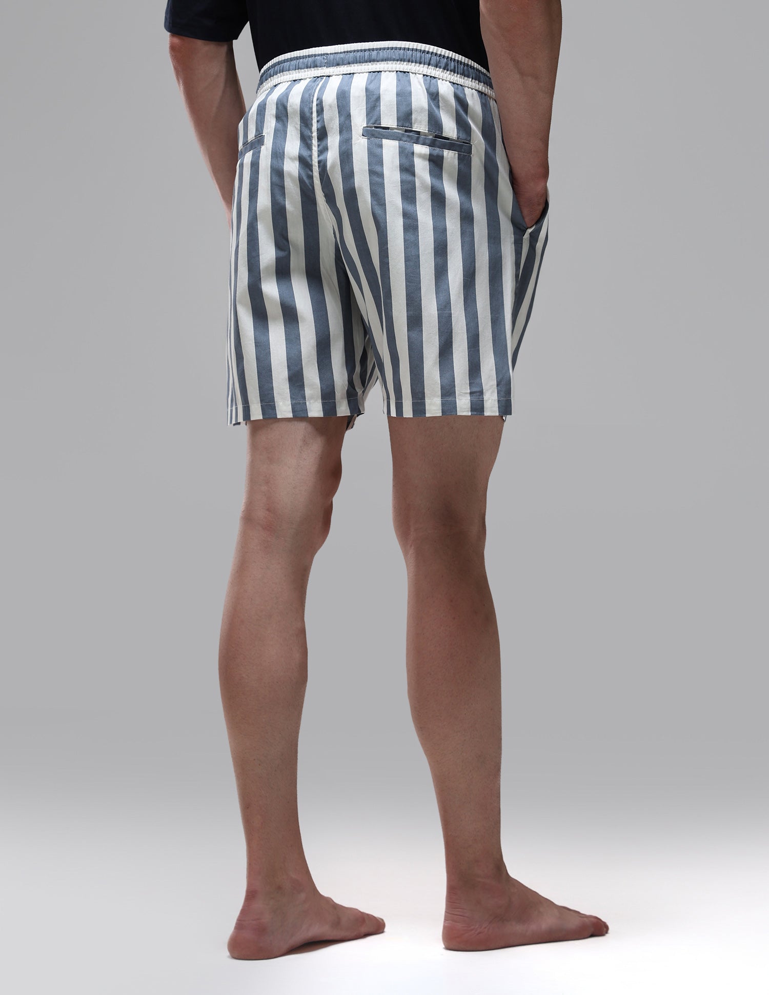 Vertical Striped Pure Cotton OEX15 Boxer Shorts Flint Stone - U.S. Polo Assn. India | Large
