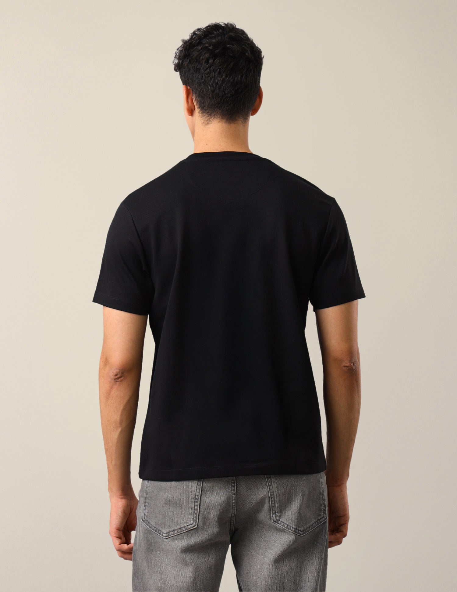 Brand Embossed Slim Fit T-Shirt Black - U.S. Polo Assn. India | Large