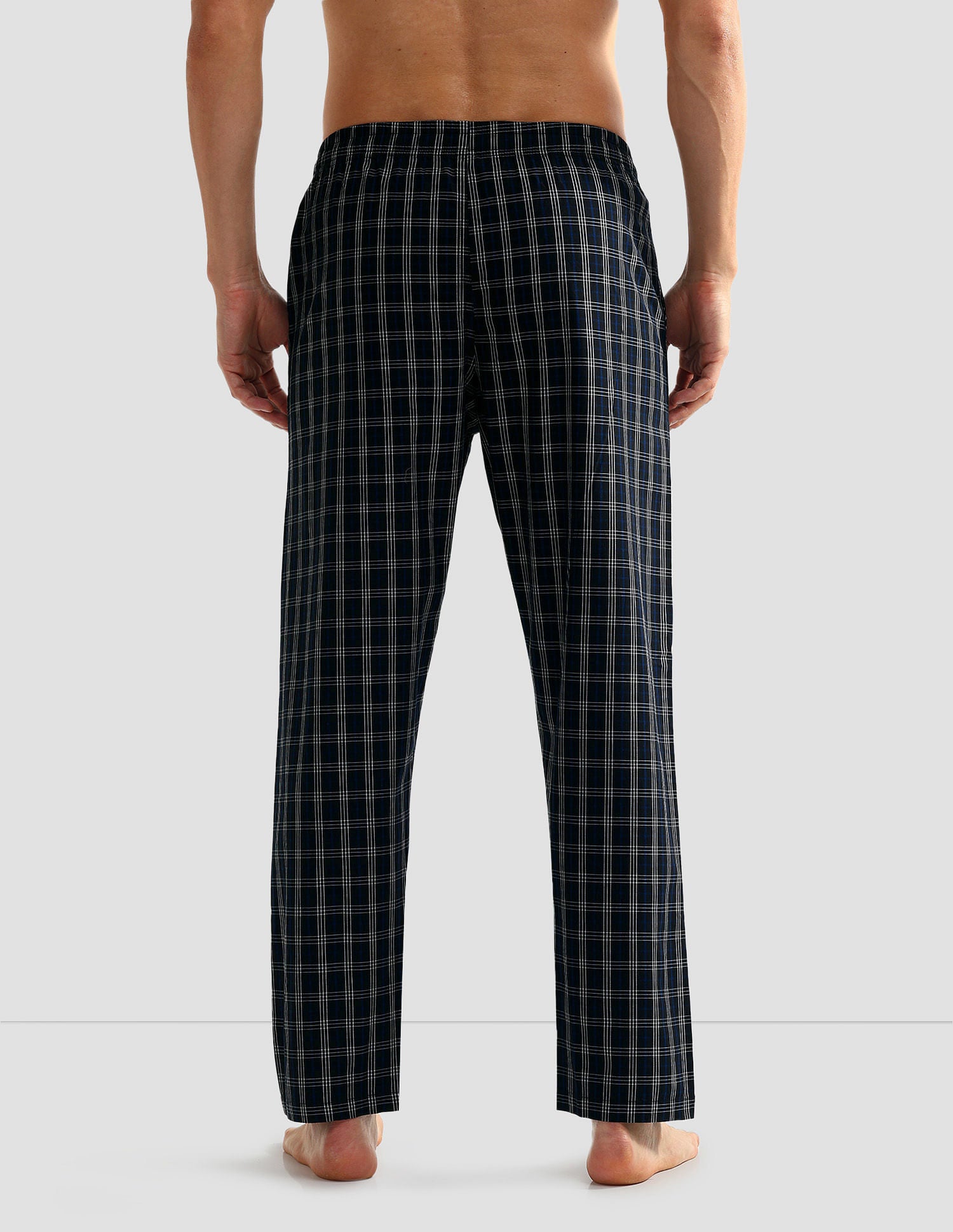 All Over Check OELP5 Lounge Track Pants - Pack Of 1 Black Blue White - U.S. POLO ASSN. | Large