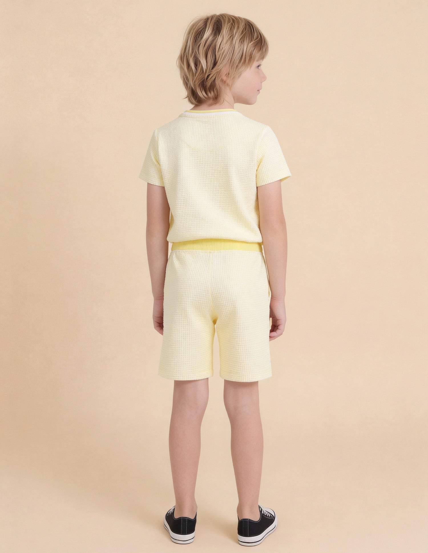 Boys Mid Rise Regular Fit Shorts Light Yellow - U.S. Polo Assn. India | Large