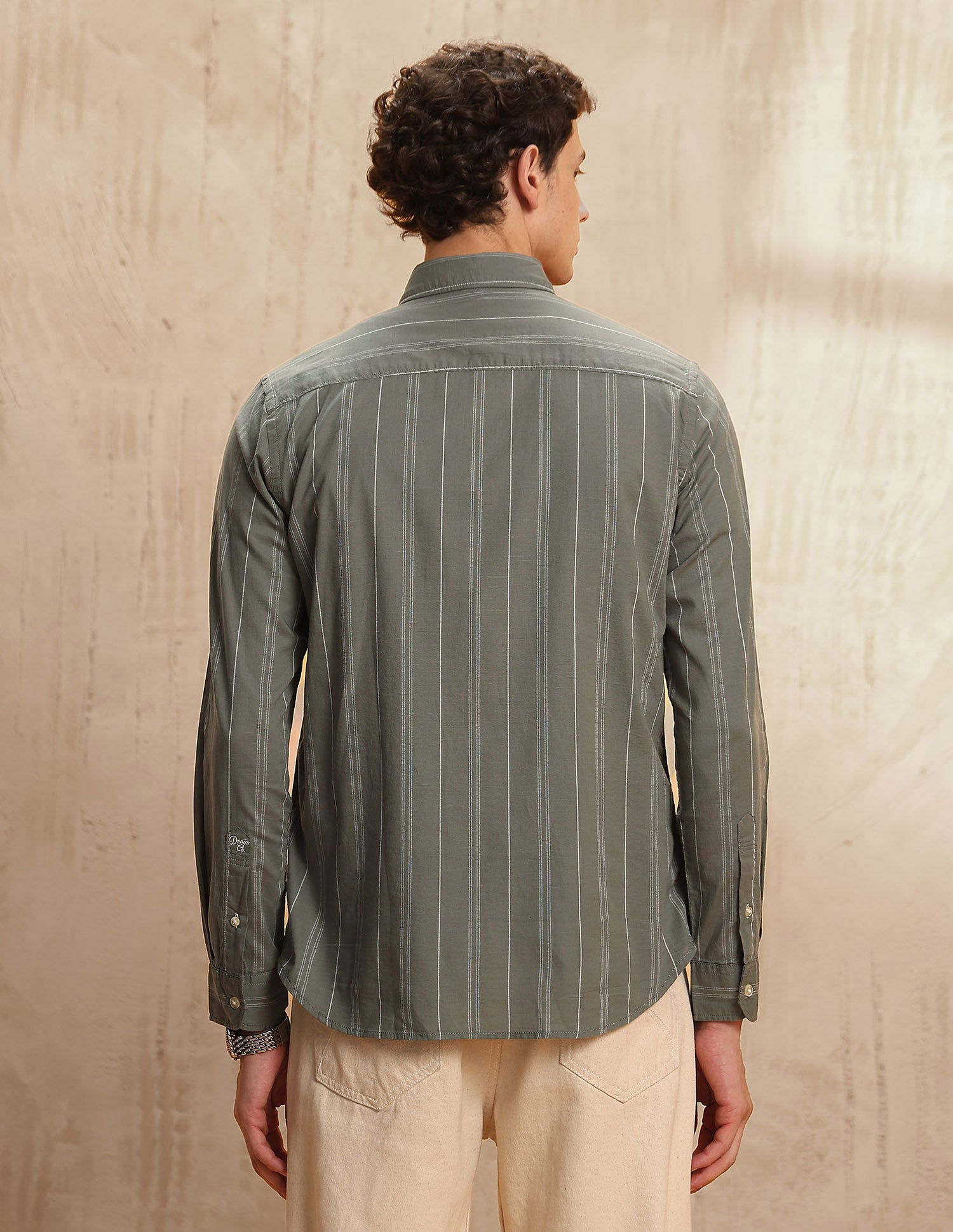 Vertical Striped Legend Of Horseshoe Shirt Green - U.S. POLO ASSN. | Large