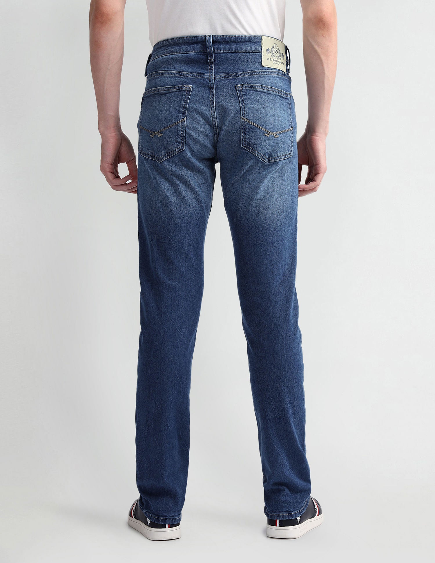 Brandon Slim Tapered Blue Jeans Dark Blue - U.S. Polo Assn. India | Large