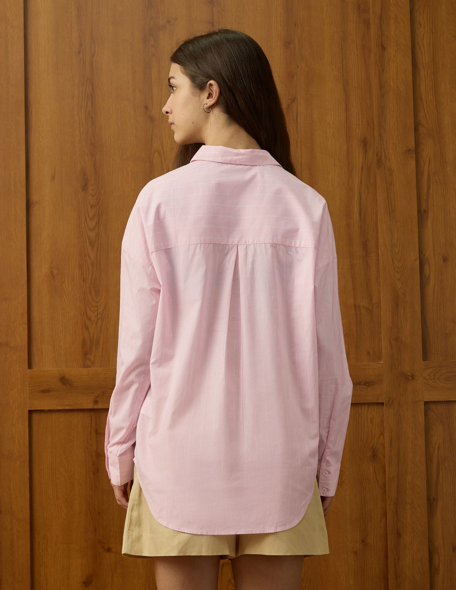 Vertical Striped Relaxed Fit Shirt Light Pink - U.S. POLO ASSN. | Large