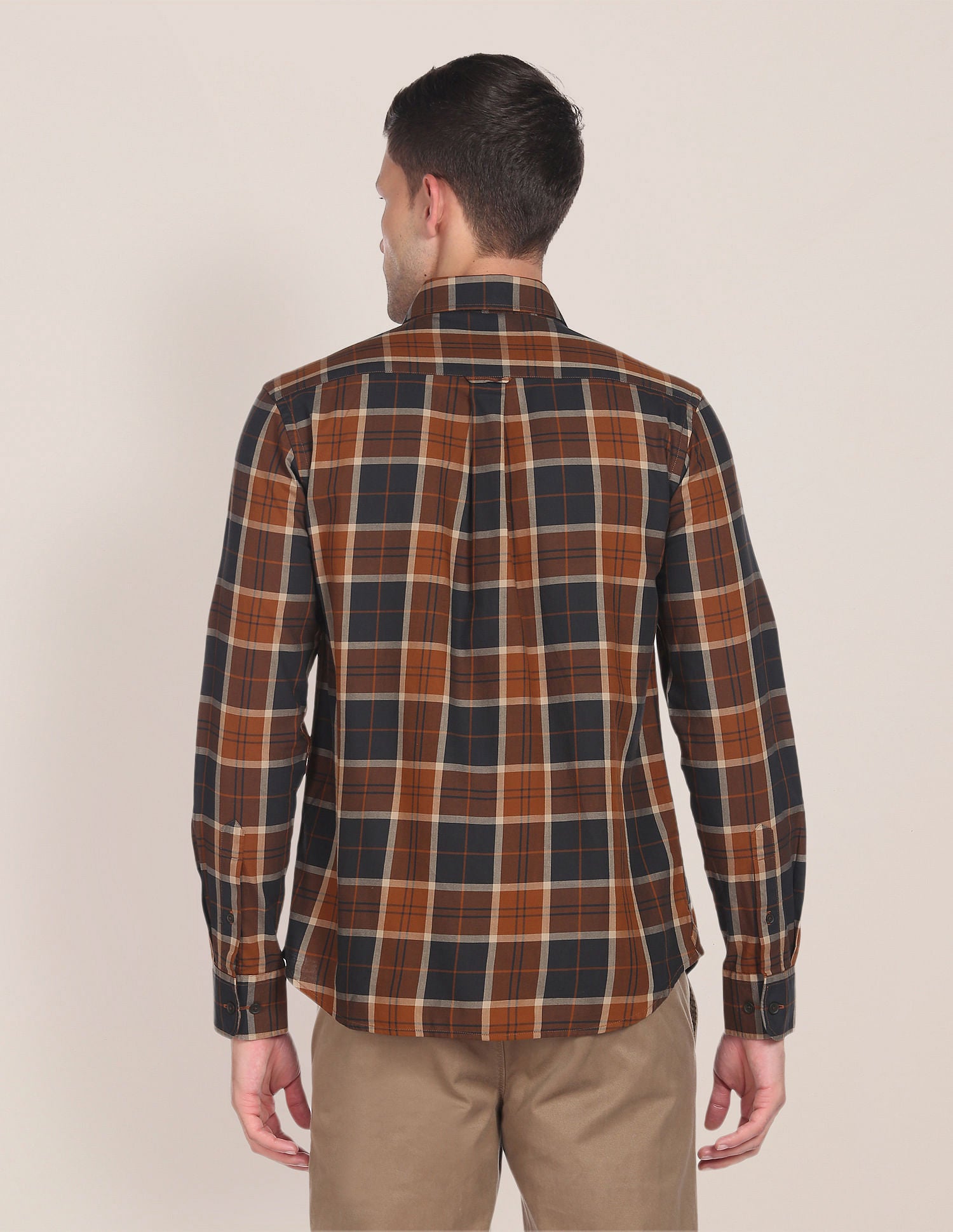 Plaid Check Twill Casual Shirt Brown - U.S. Polo Assn. India | Large