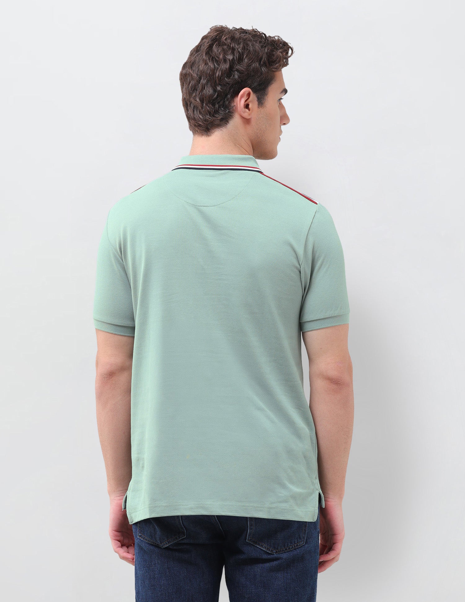 Solid Regular Fit Polo Shirt Light Green - U.S. Polo Assn. India | Large
