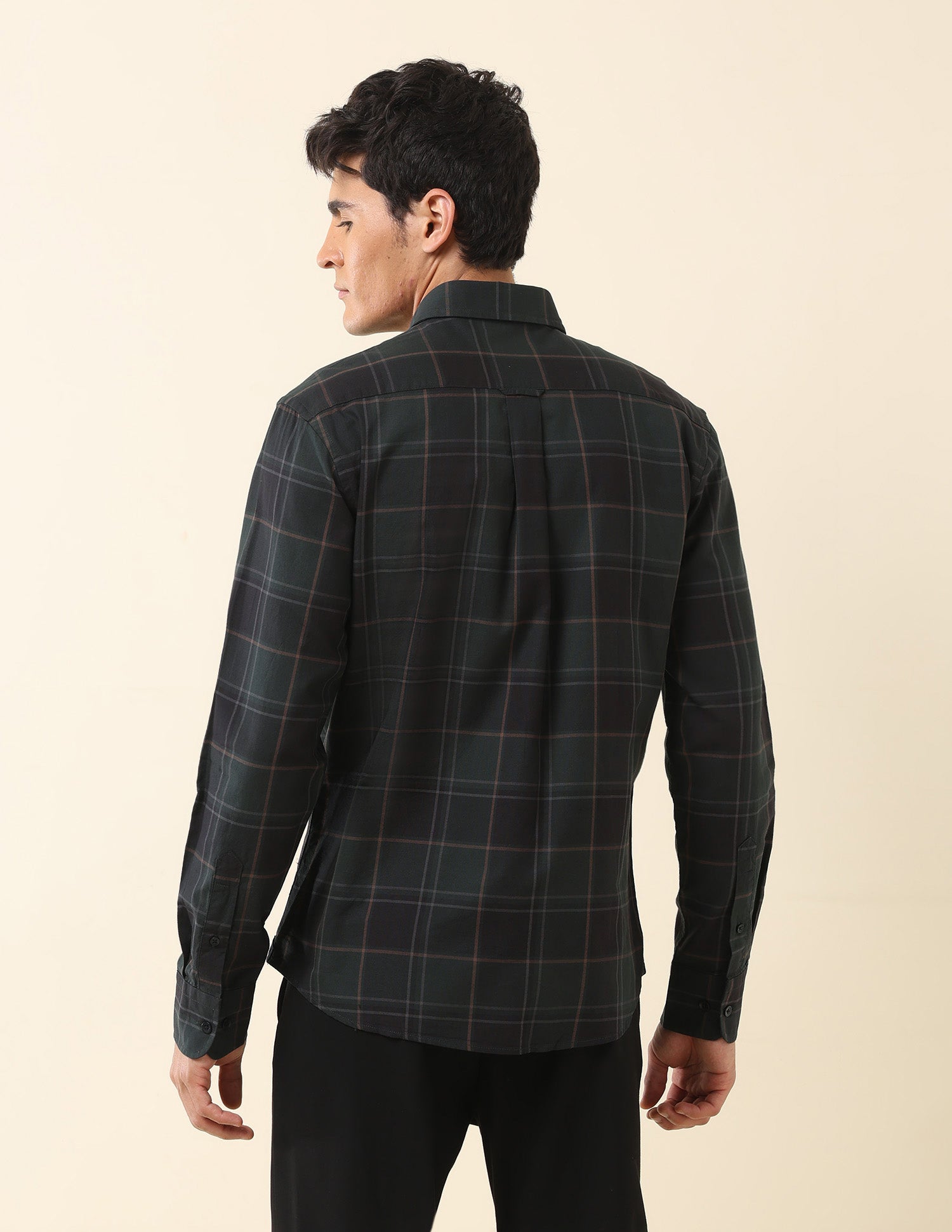 Tailored Fit Tartan Checked Shirt Olive - U.S. Polo Assn. India | Large