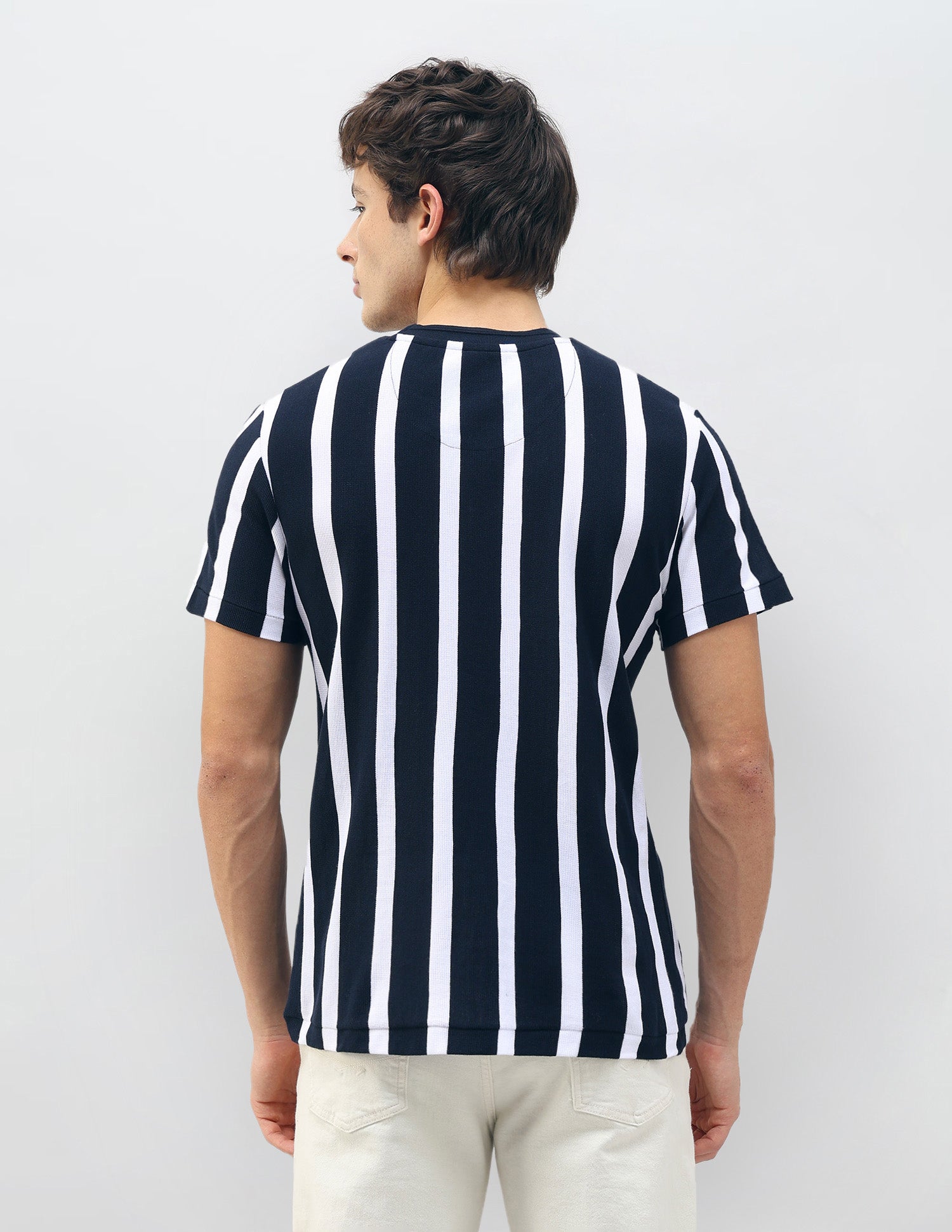 New Port Marina Vertical Striped T-Shirt Navy - U.S. Polo Assn. India | Large
