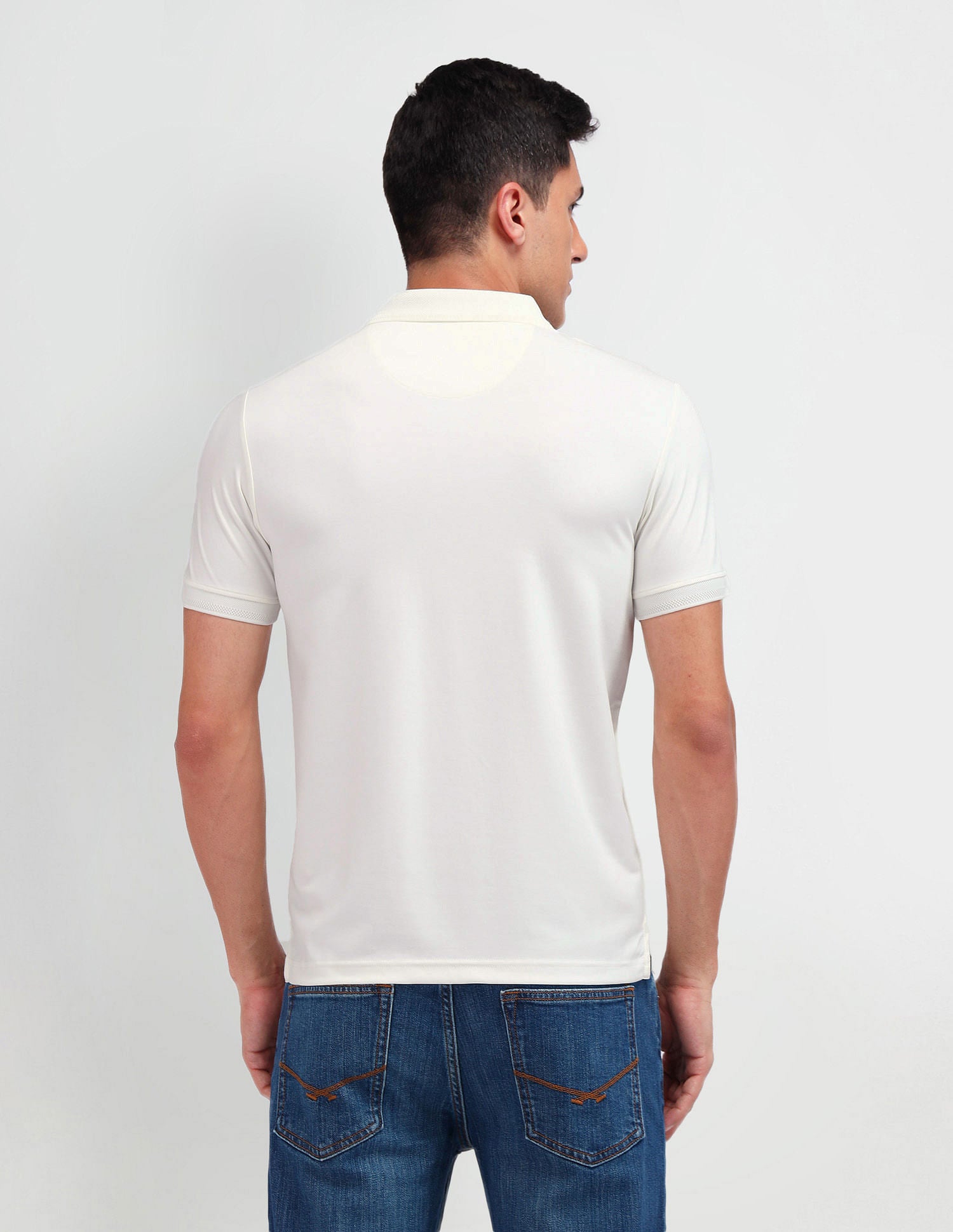 Muscle Fit Solid Polo Shirt White - U.S. Polo Assn. India | Large