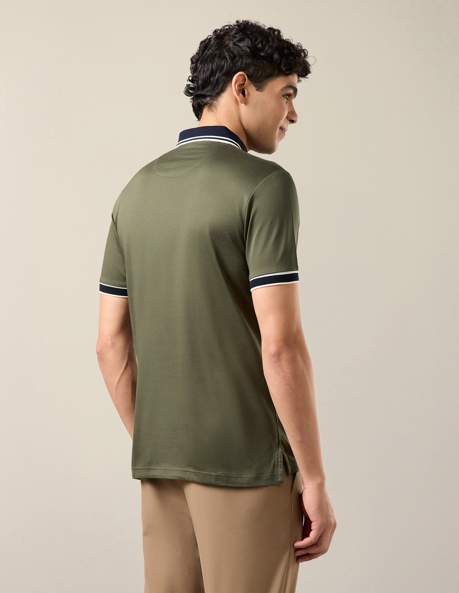 Solid Slim Fit Polo Shirt Dark Green - U.S. Polo Assn. India | Large