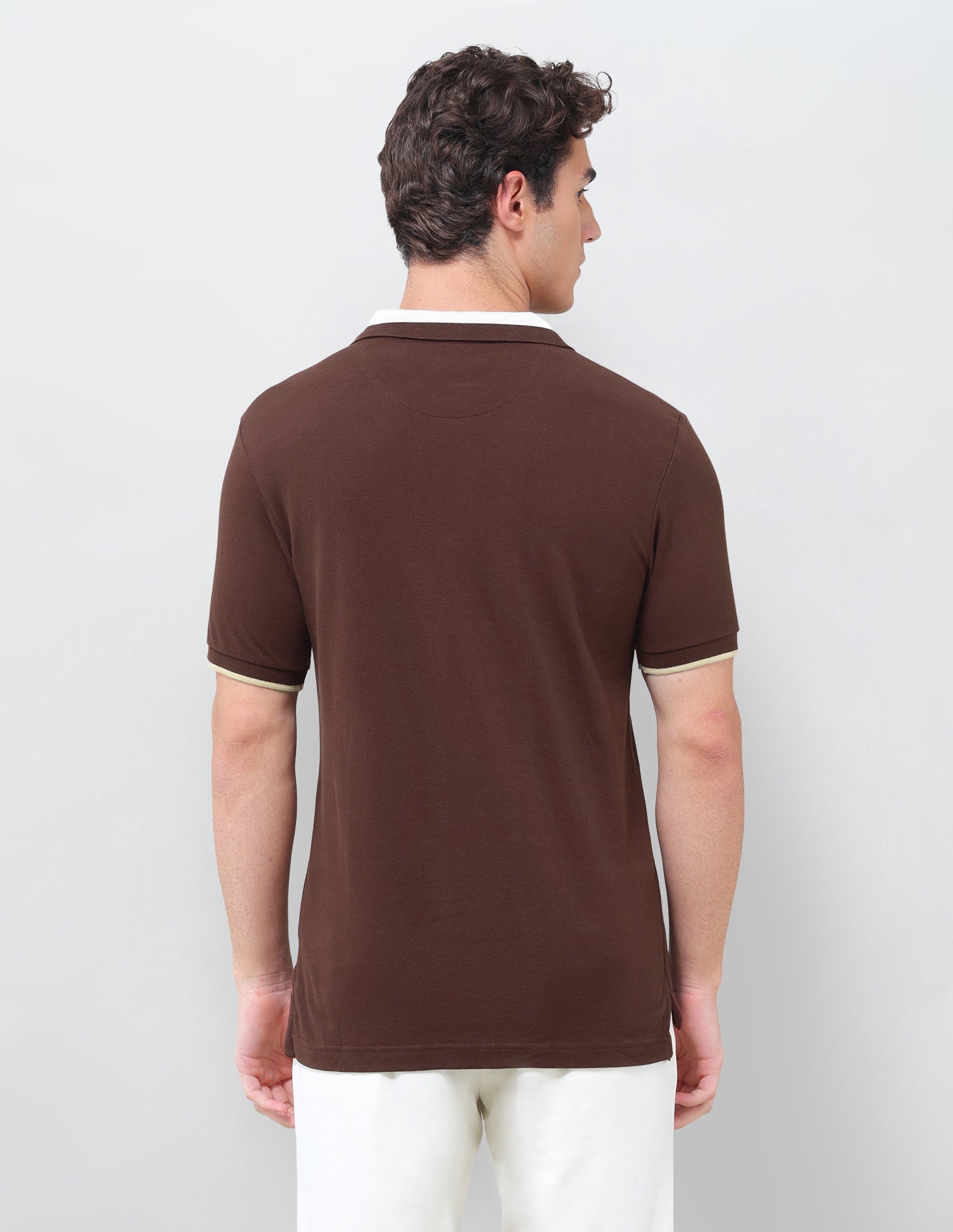 Solid Regular Fit Polo Shirt Dark Brown - U.S. Polo Assn. India | Large